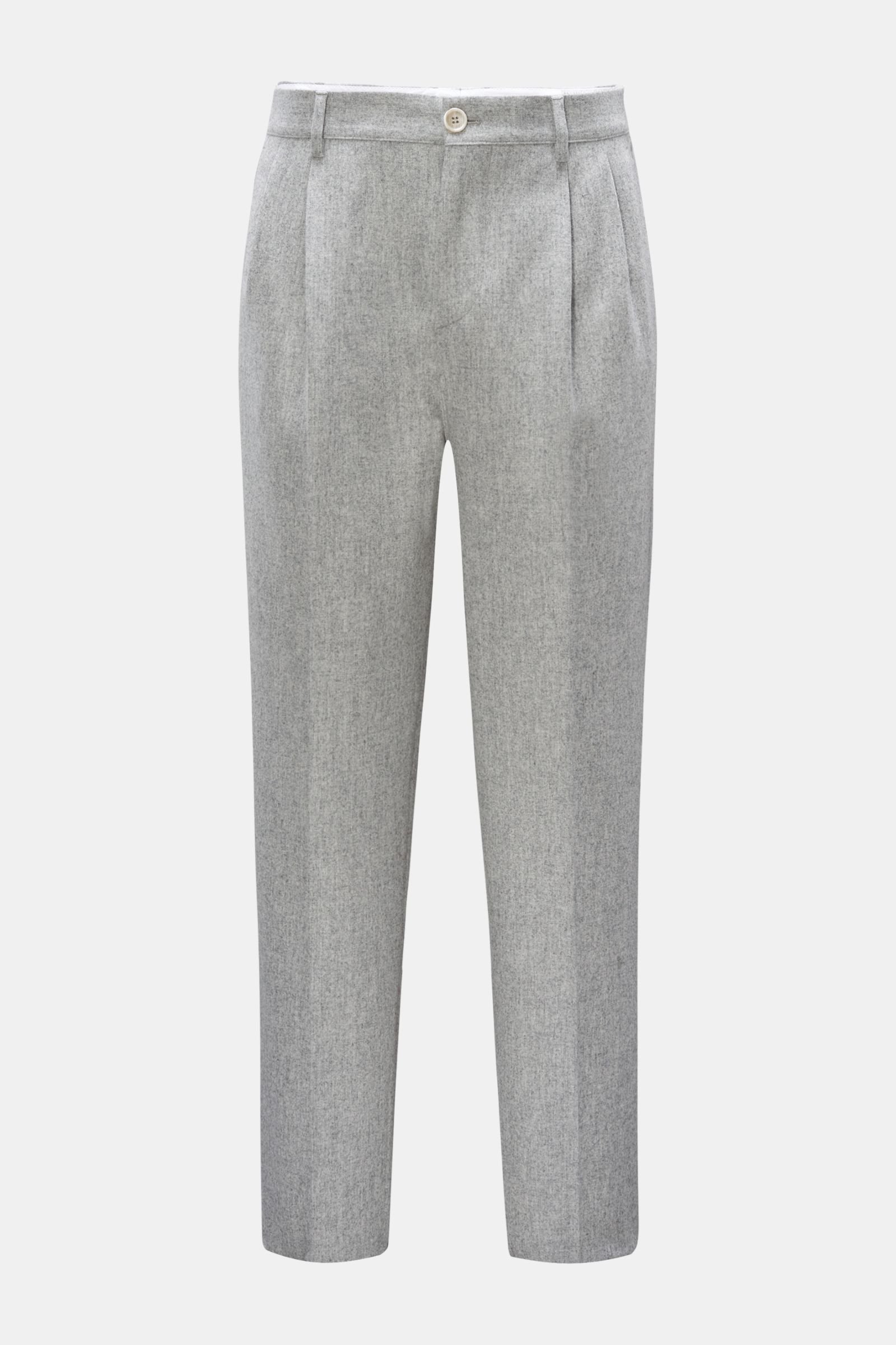Wool trousers 'Easy Fit' light grey