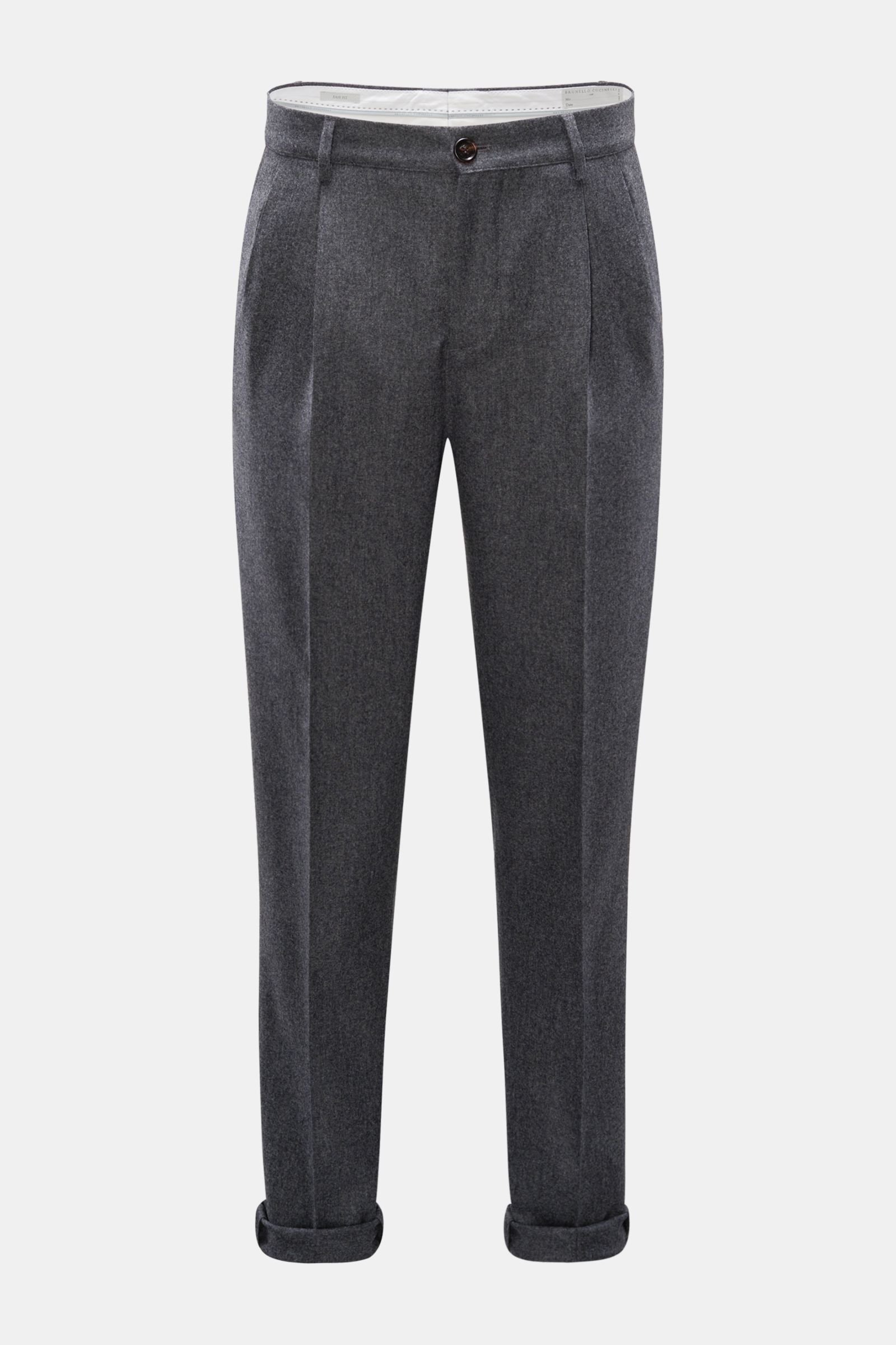 Wool trousers 'Easy Fit' dark grey