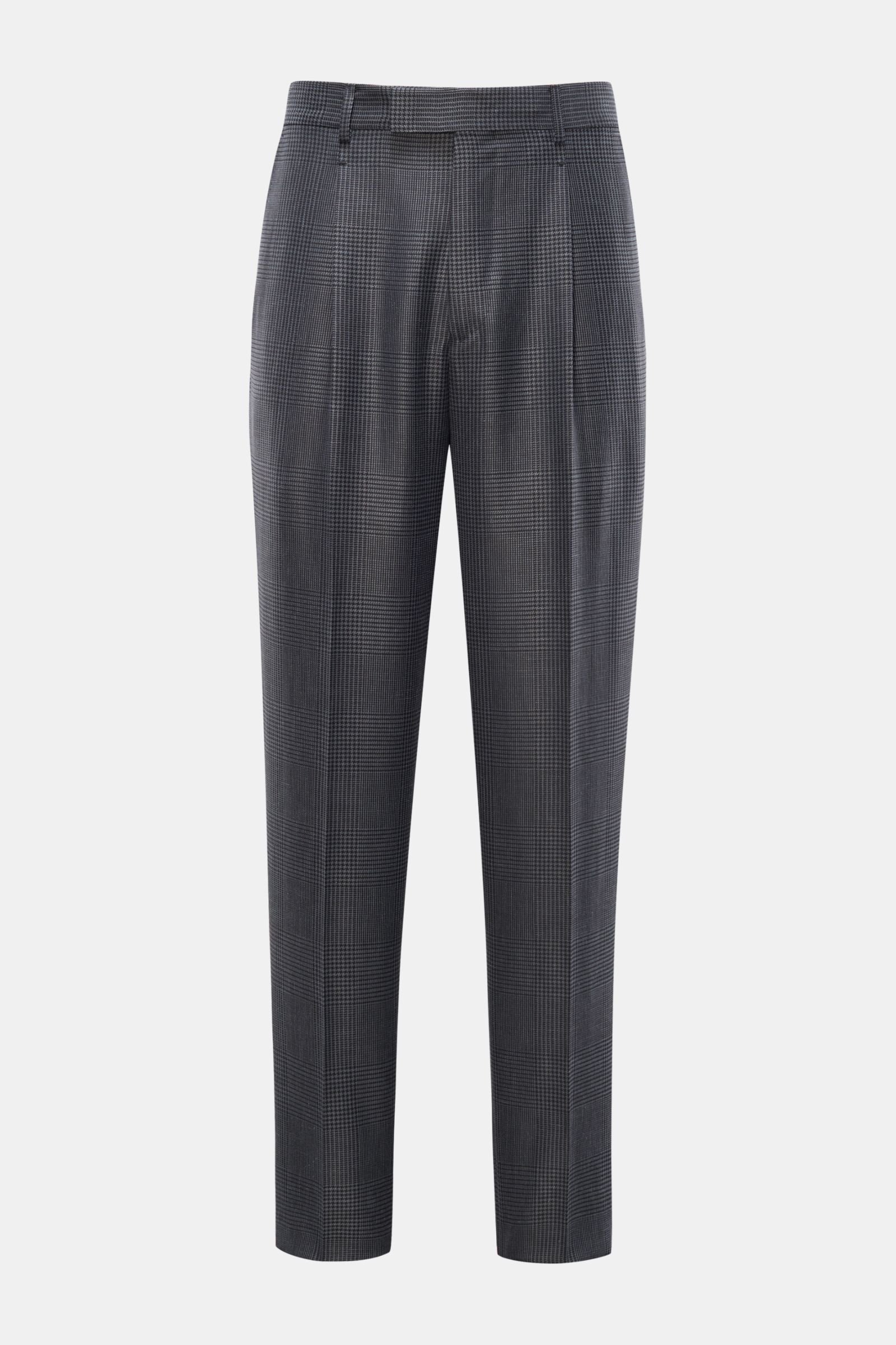 Trousers dark grey/anthracite checked
