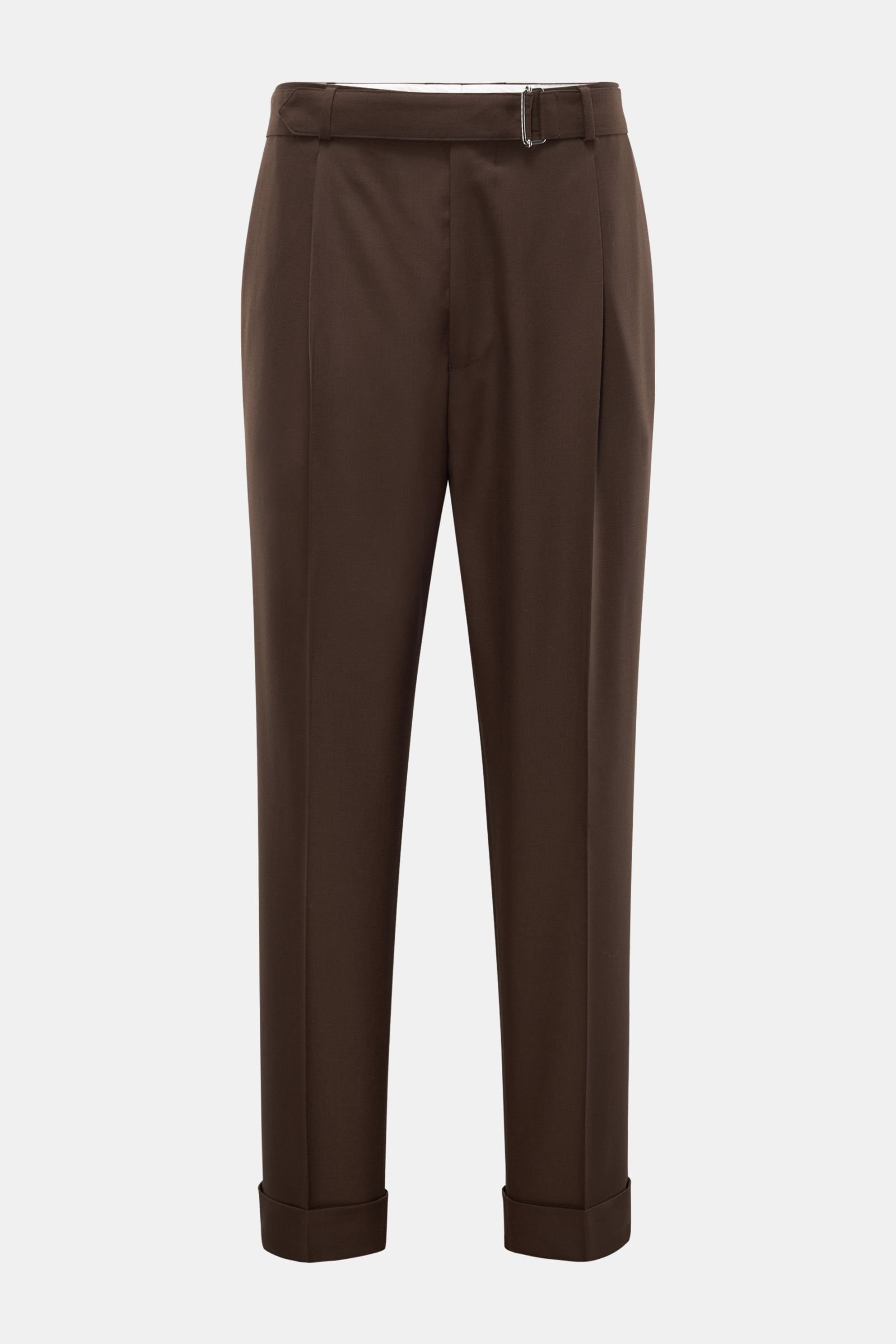 Single Pleat Trouser - Dark Brown Wool Cavalry Twill – Natalino