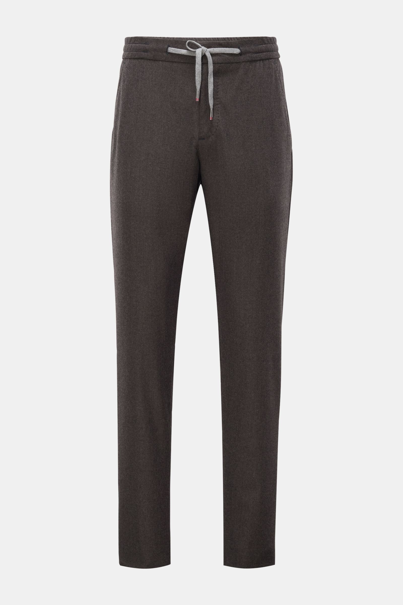 Marco Pescarolo Cashmere jogger pants 'Caracciolo' dark brown