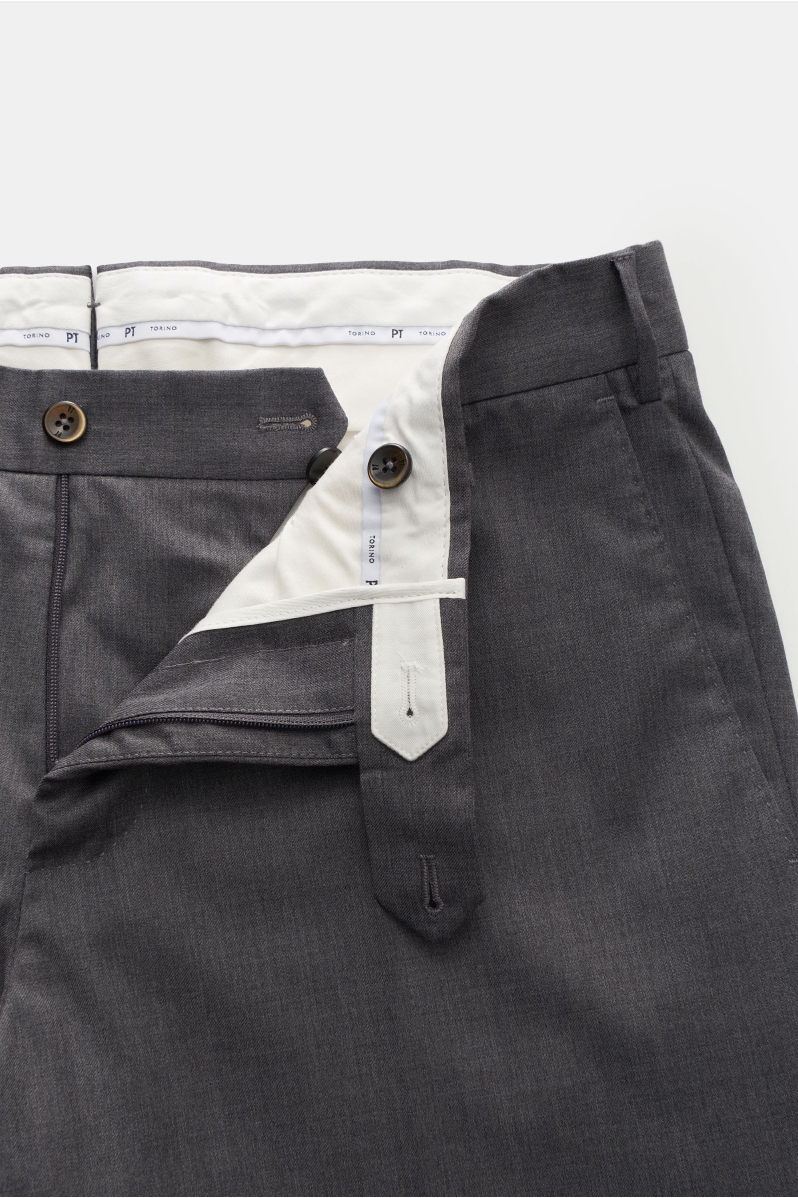 PT Torino Wollhose 'Slim Fit' grau