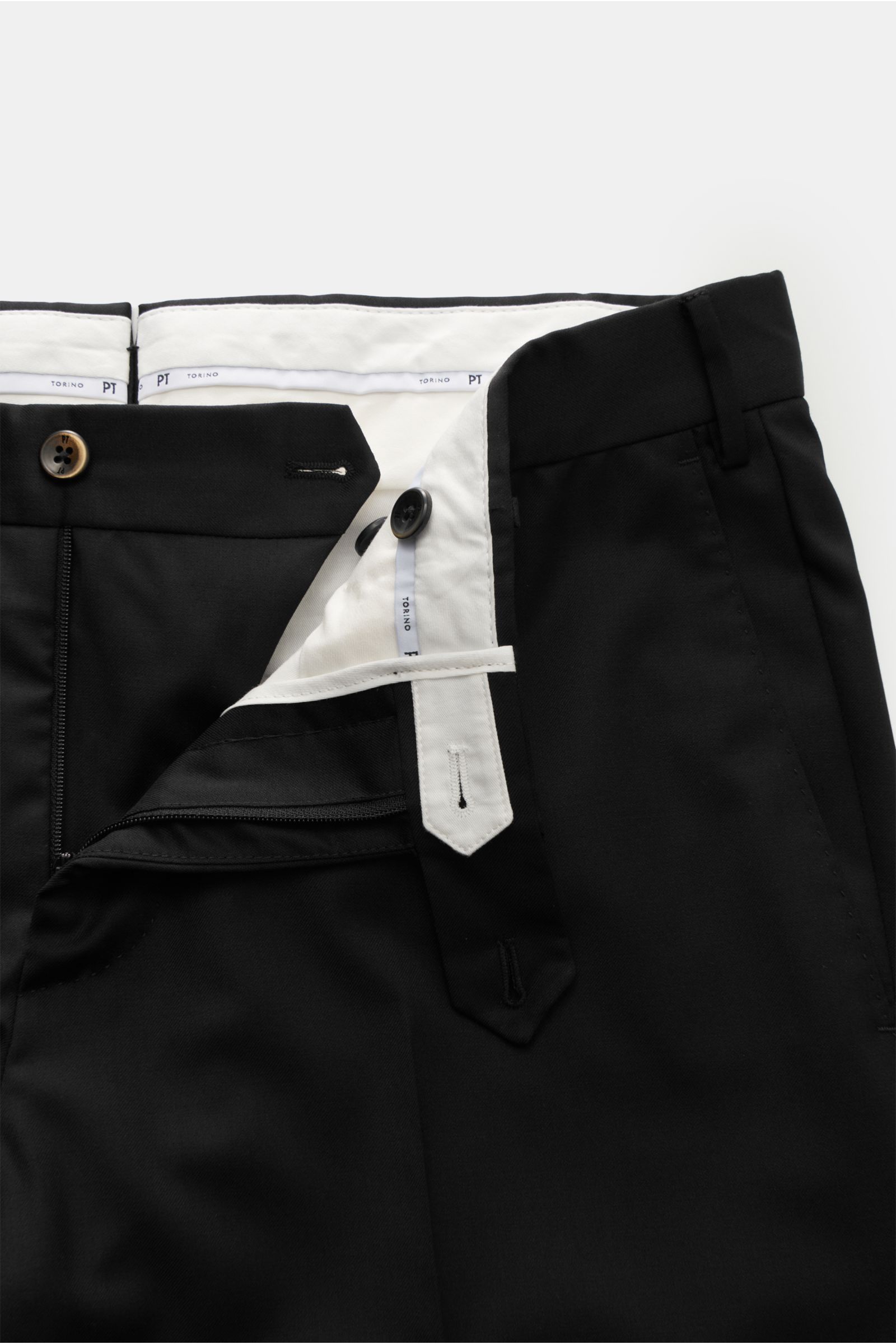 PT Torino Wollhose 'Slim Fit' schwarz