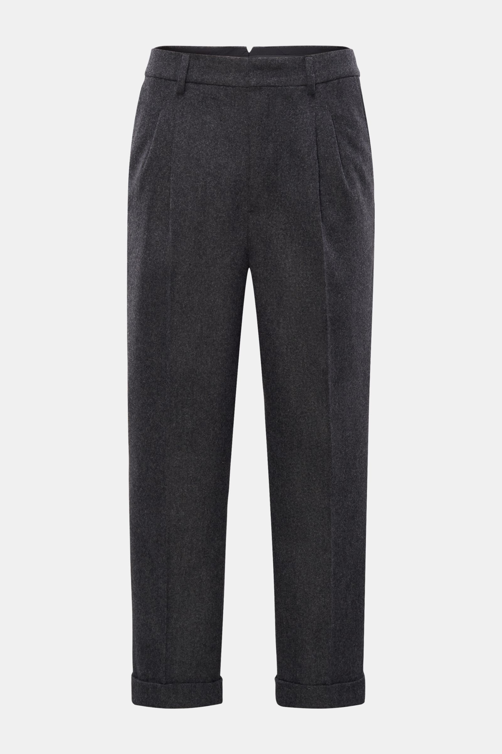 Ami Paris Wool trousers 'Carrot Fit' dark grey mottled