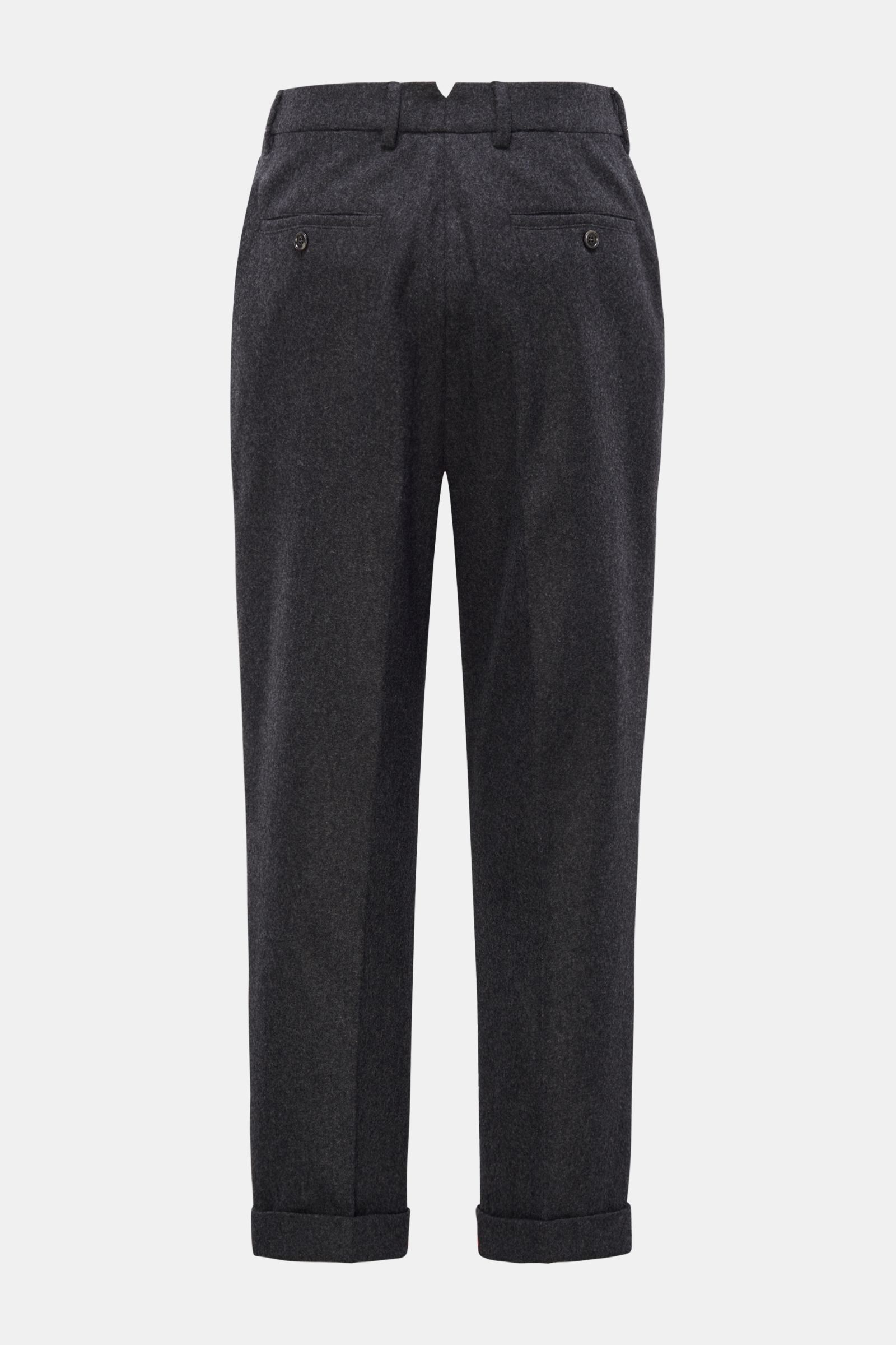 Ami Paris Wool trousers 'Carrot Fit' dark grey mottled