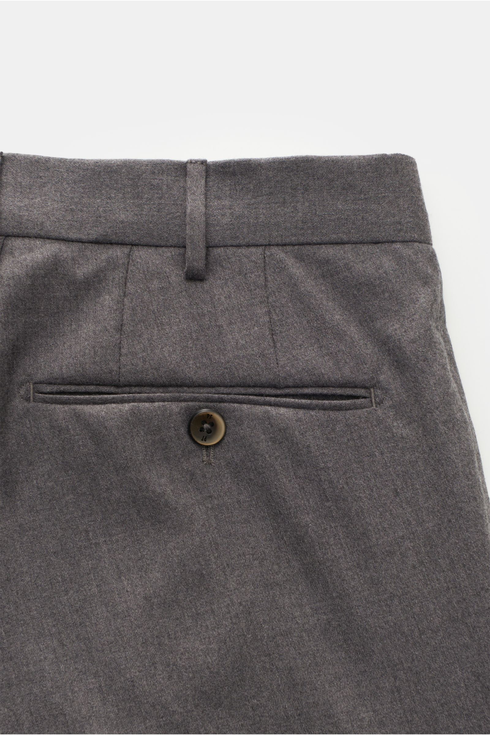 PT Torino Wollhose 'Slim Fit' dunkelgrau meliert