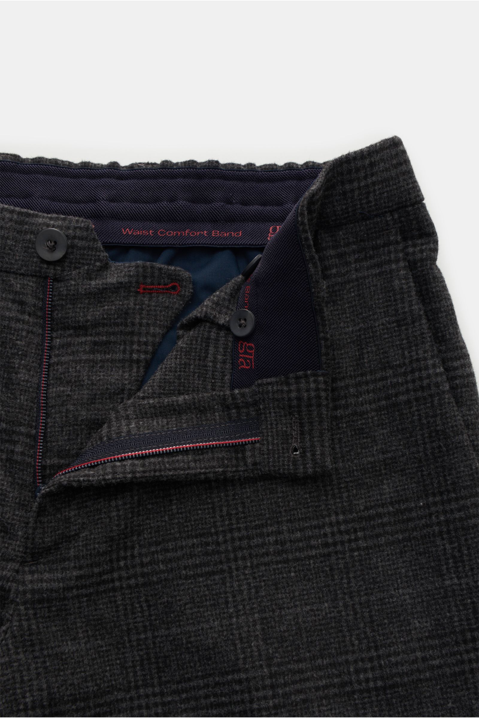 GTA Jogger pants 'Davide' dark grey checked