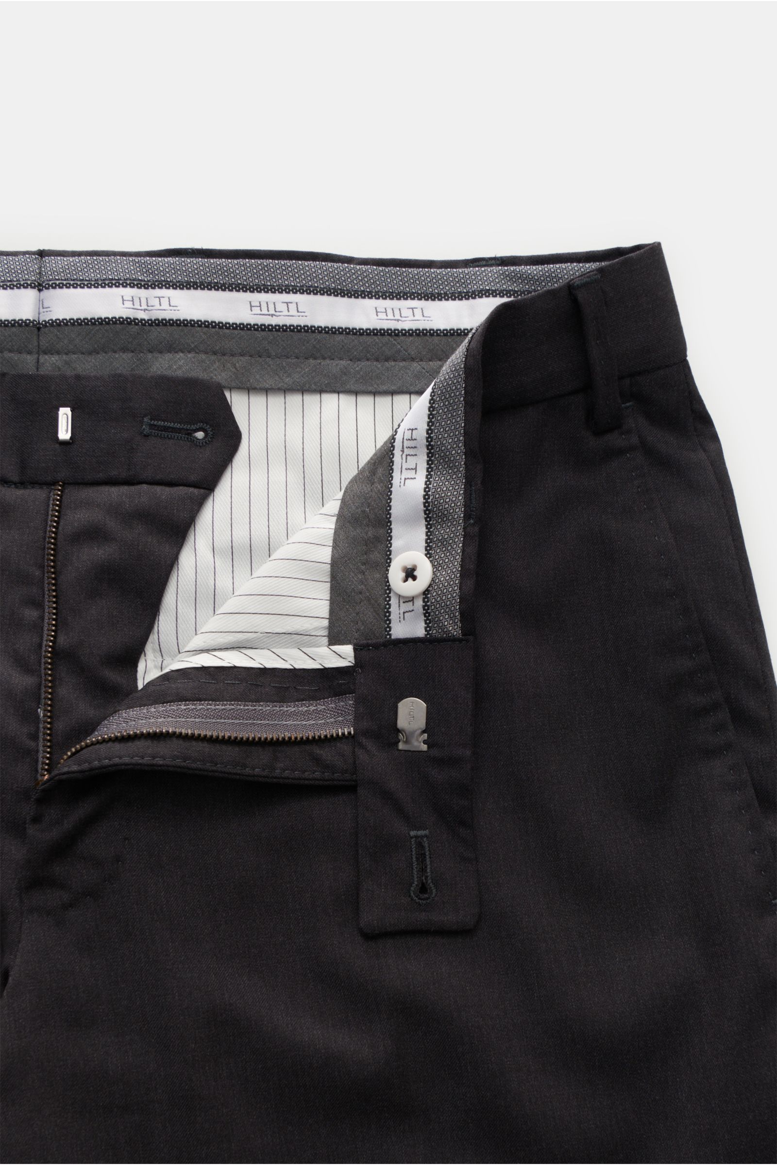 Hiltl Wool trousers 'Piacenza' dark grey mottled