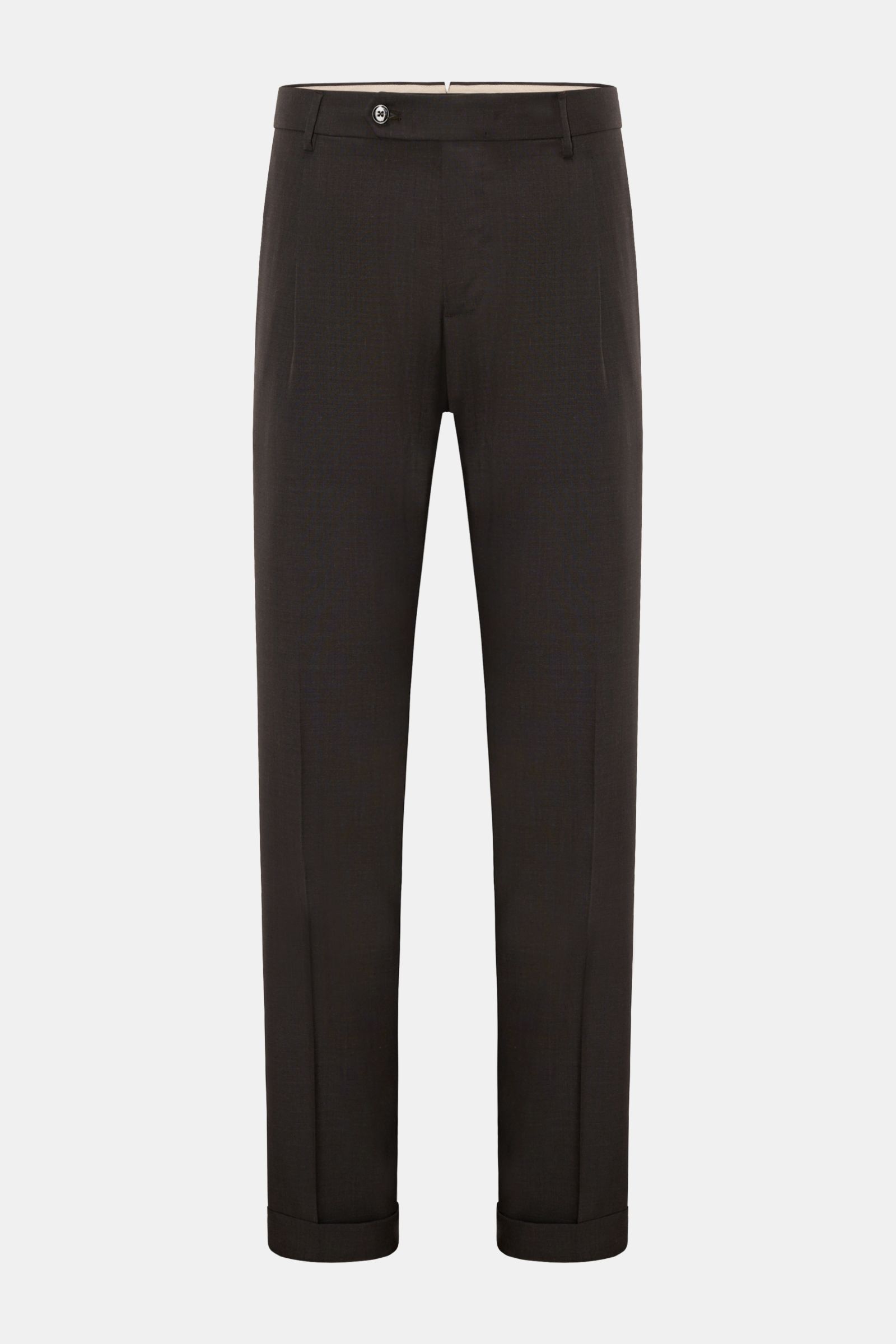 Berwich Wool trousers 'Retro Long' anthracite mottled