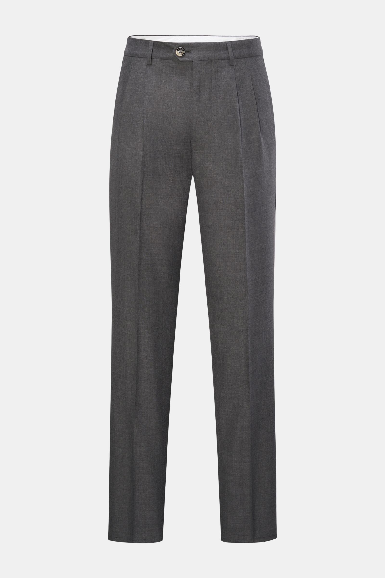 BRUNELLO CUCINELLI Leisure fit ワークパンツ BRUNELLO CUCINELLI wool trousers 'Leisure Fit' dark grey melange