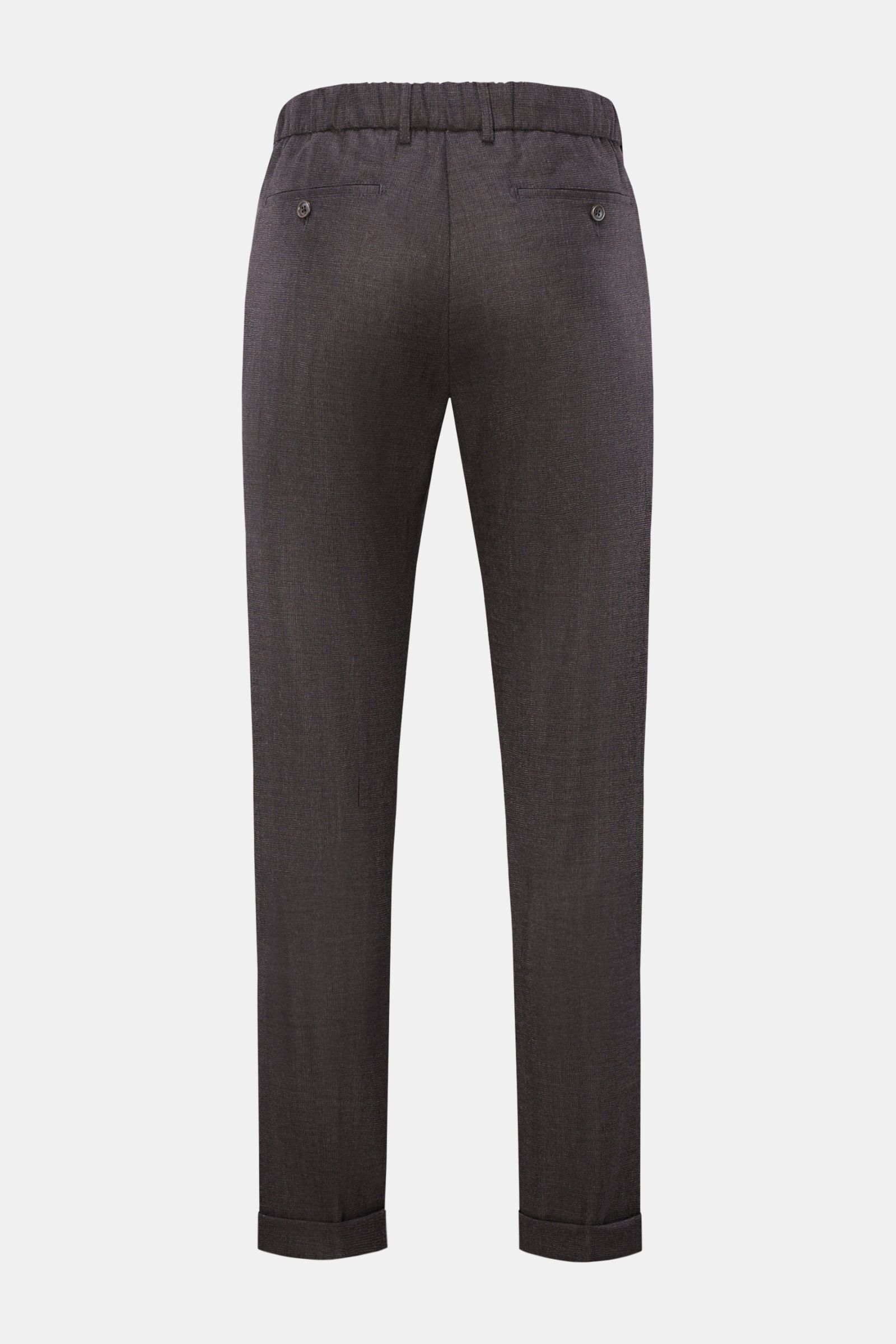 Marco Pescarolo Woll-Jogpants 'Manu' dunkelgrau meliert