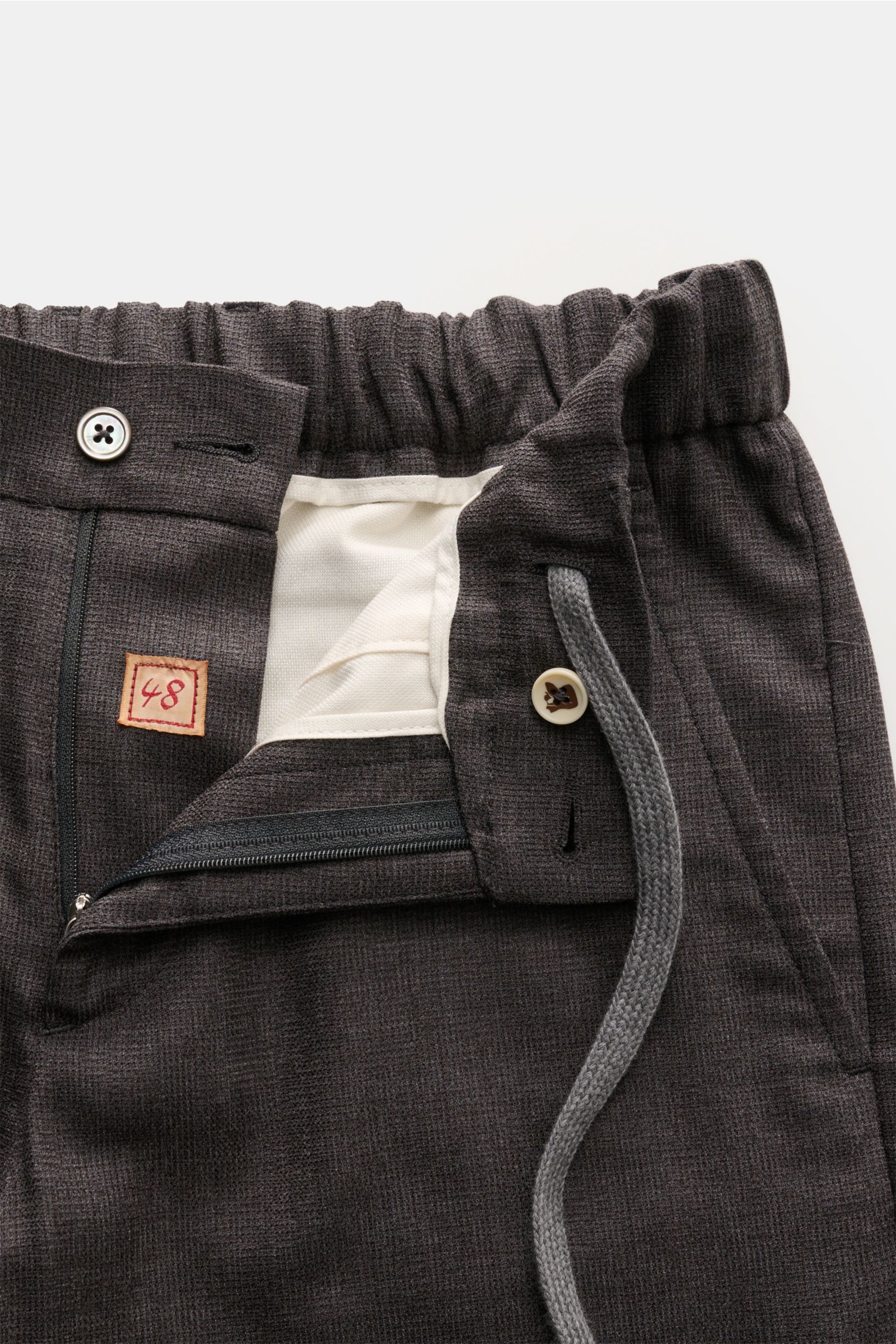 Marco Pescarolo Woll-Jogpants 'Manu' dunkelgrau meliert