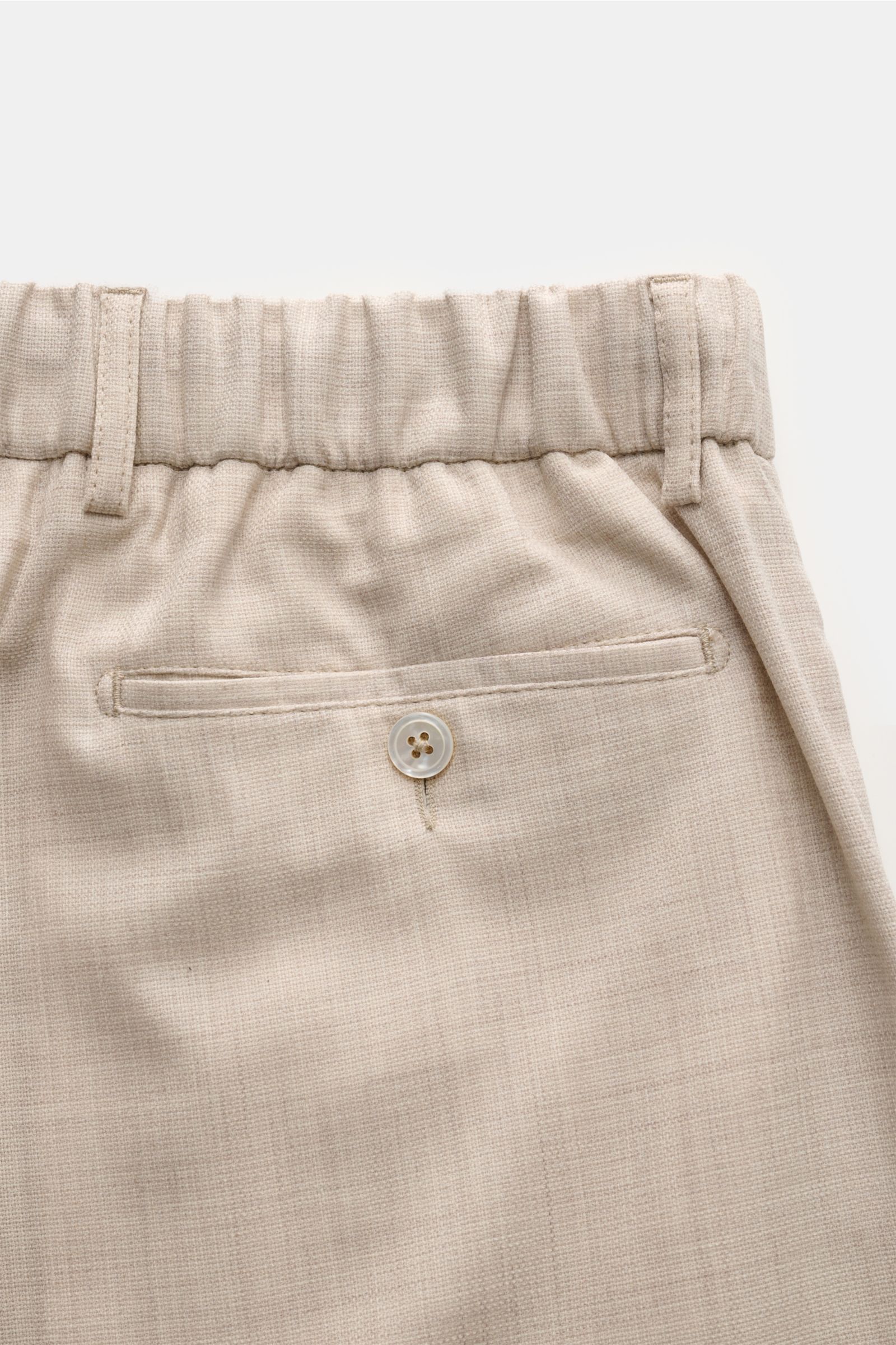 Marco Pescarolo Woll-Jogpants 'Manu' sand meliert