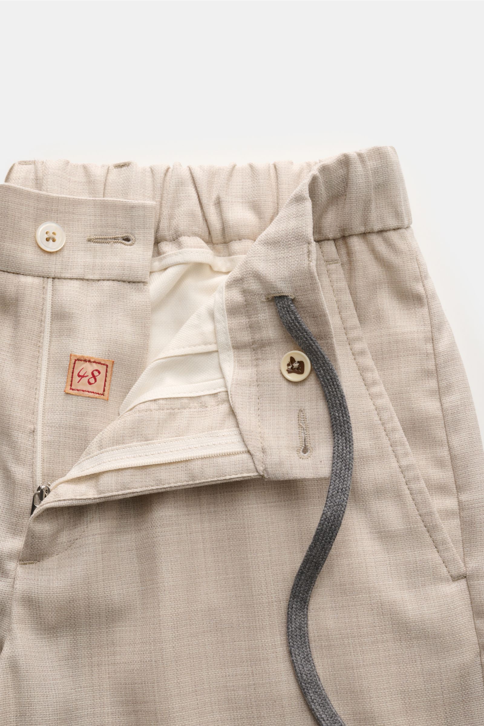 Marco Pescarolo Woll-Jogpants 'Manu' sand meliert