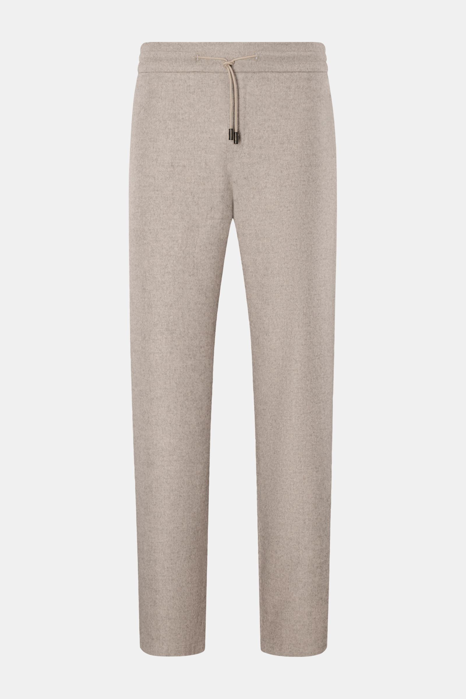 Front view of Colombo Fleece-Jogpants beige meliert showing slim fit, tapered legs, elastic waistband with drawstring, and French pockets.

Komfort auf ganzer Linie genießen Sie mit der Flece-Jogpants aus dem Hause COLOMBO –

Fleece aus Sei