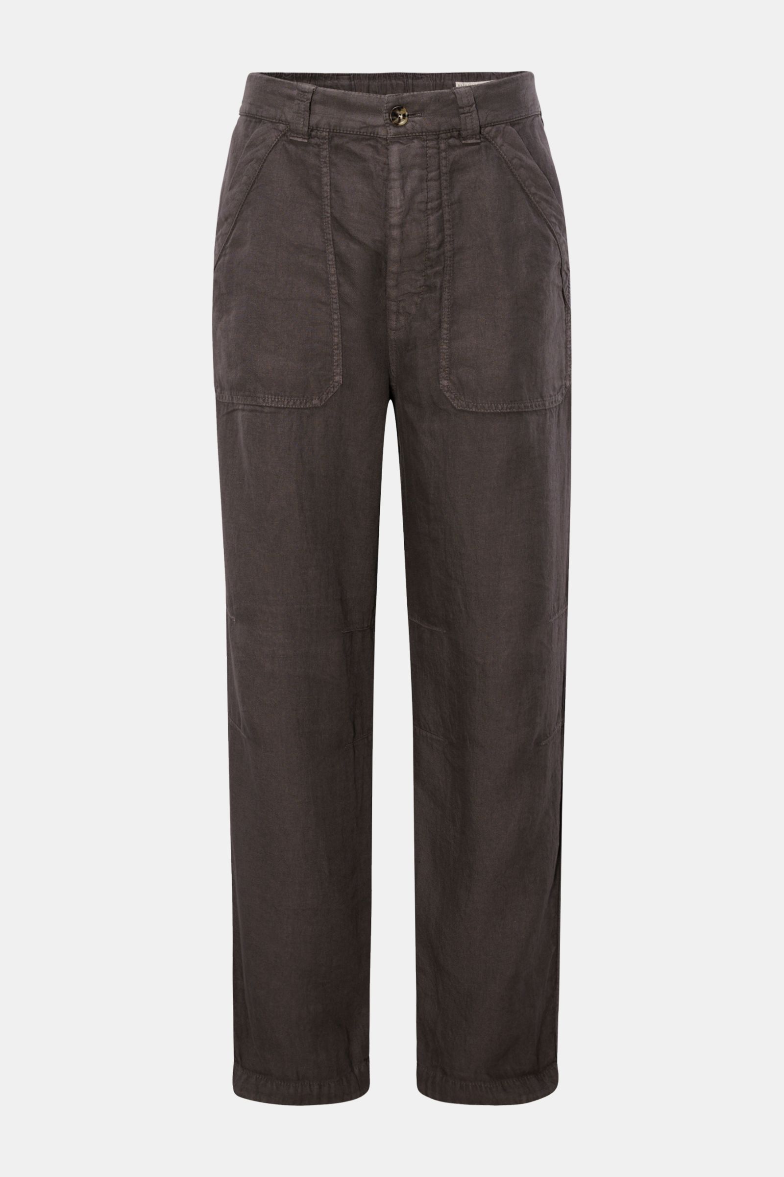 Brunello Cucinelli Leinen-Joggpants graubraun