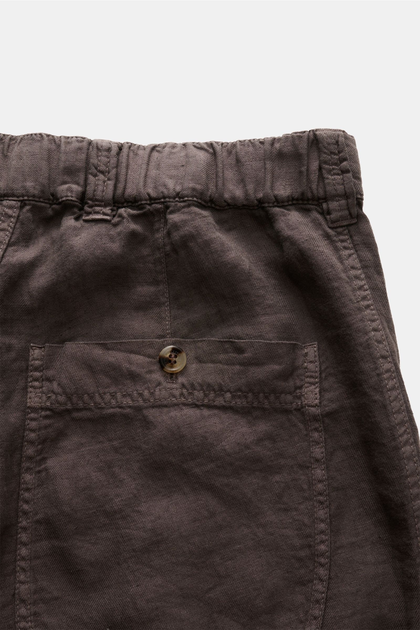Brunello Cucinelli Leinen-Joggpants graubraun