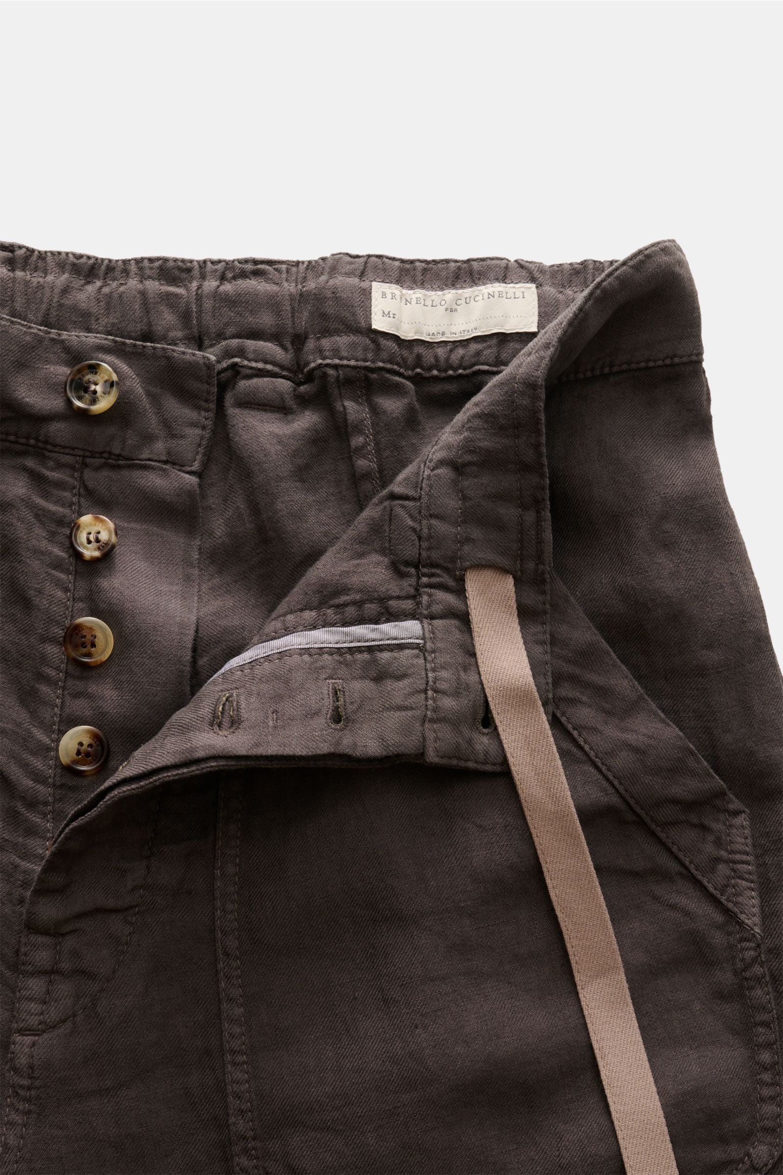 Brunello Cucinelli Leinen-Joggpants graubraun