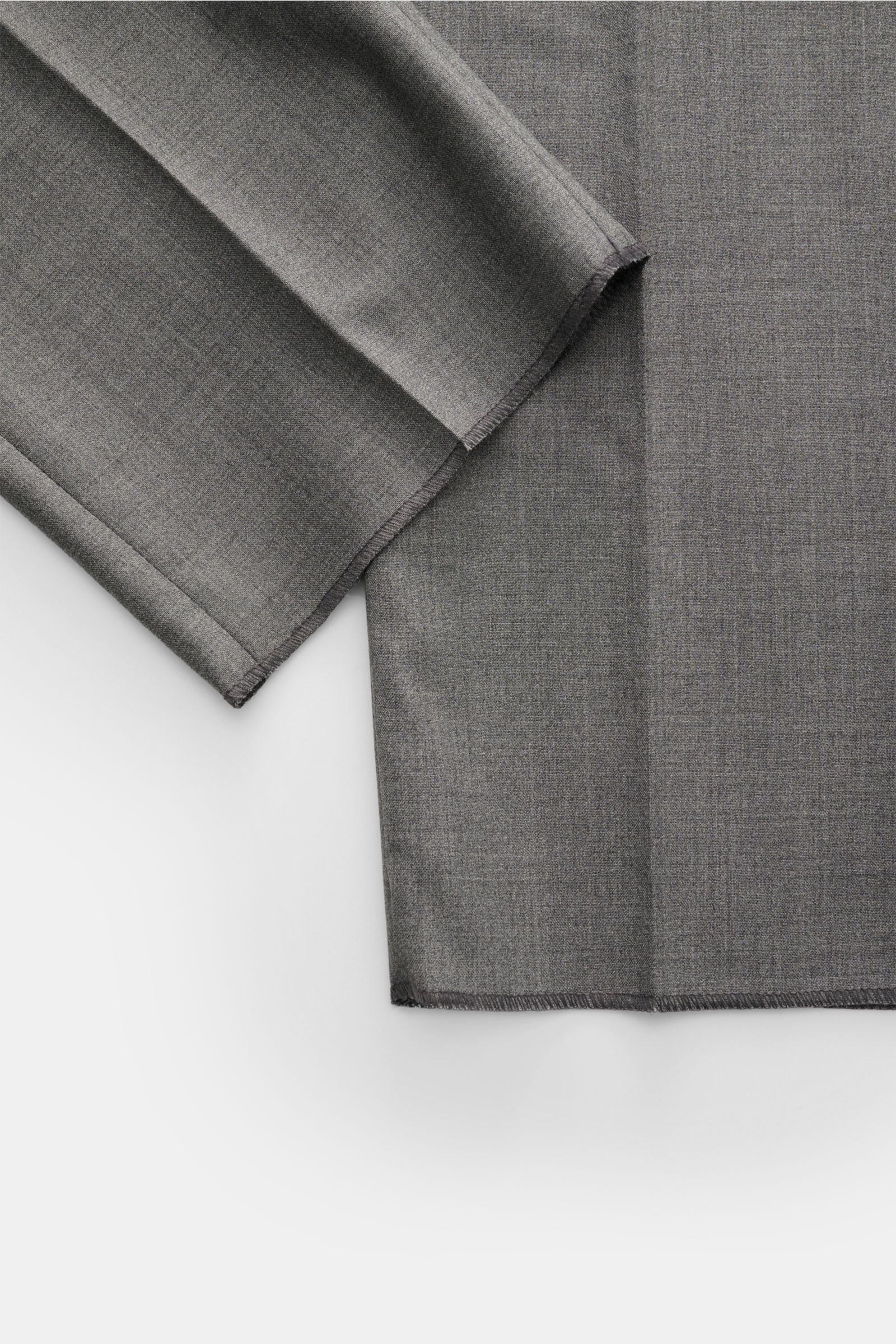Close-up, top-down view of the hem and fabric of PT Torino Wool trousers 'Union Fit' grey mottled, showing smooth wool-silk blend texture.

Description:
The 'Union Fit' from trouser specialists PT TORINO is the perfect choice for the coming season. The