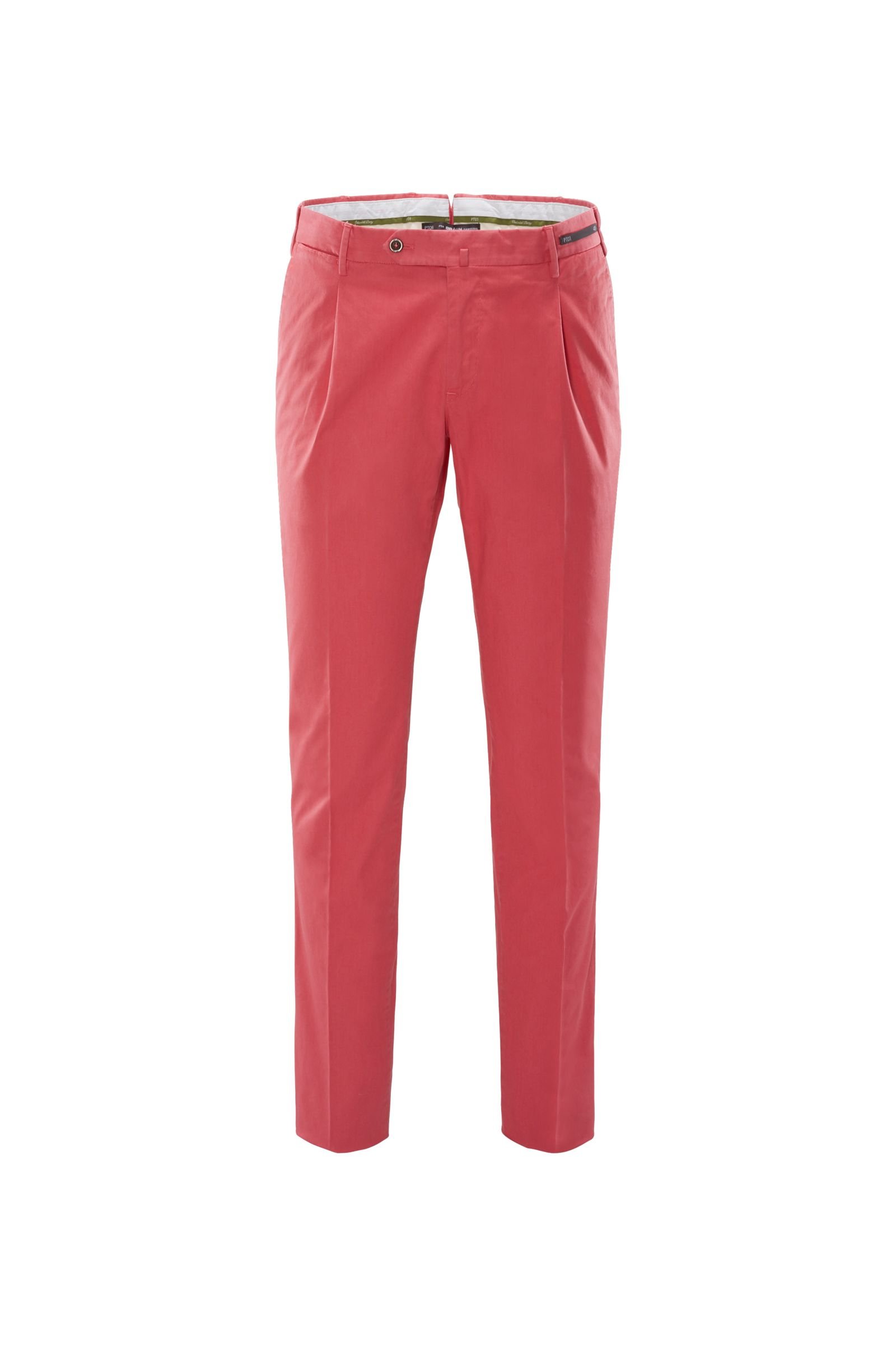Cotton trousers 'Colonial Party Bombay Hills Super Slim Fit' coral