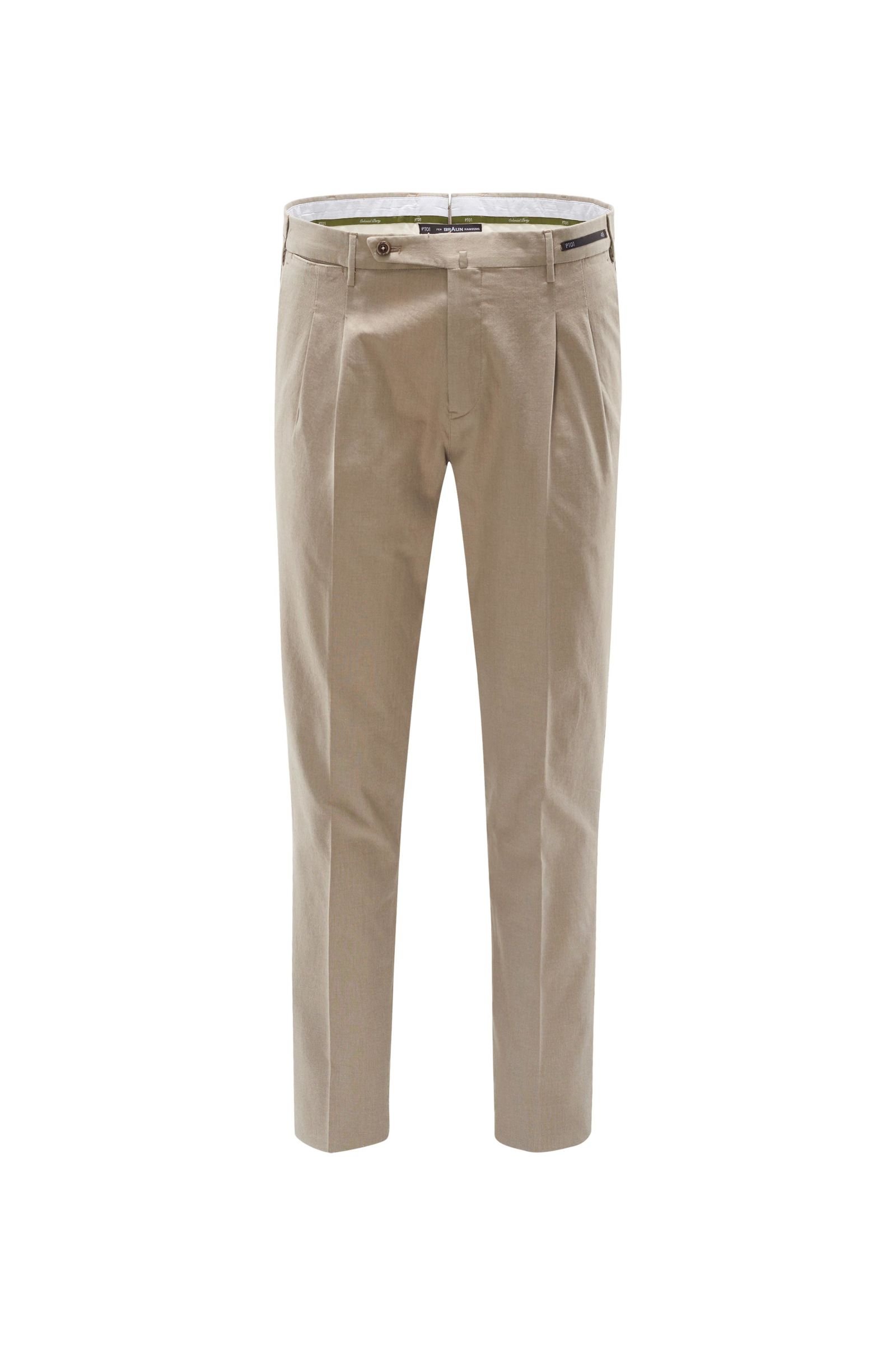 Chambray trousers 'Colonial Party Bombay Hills Preppy Fit' light brown