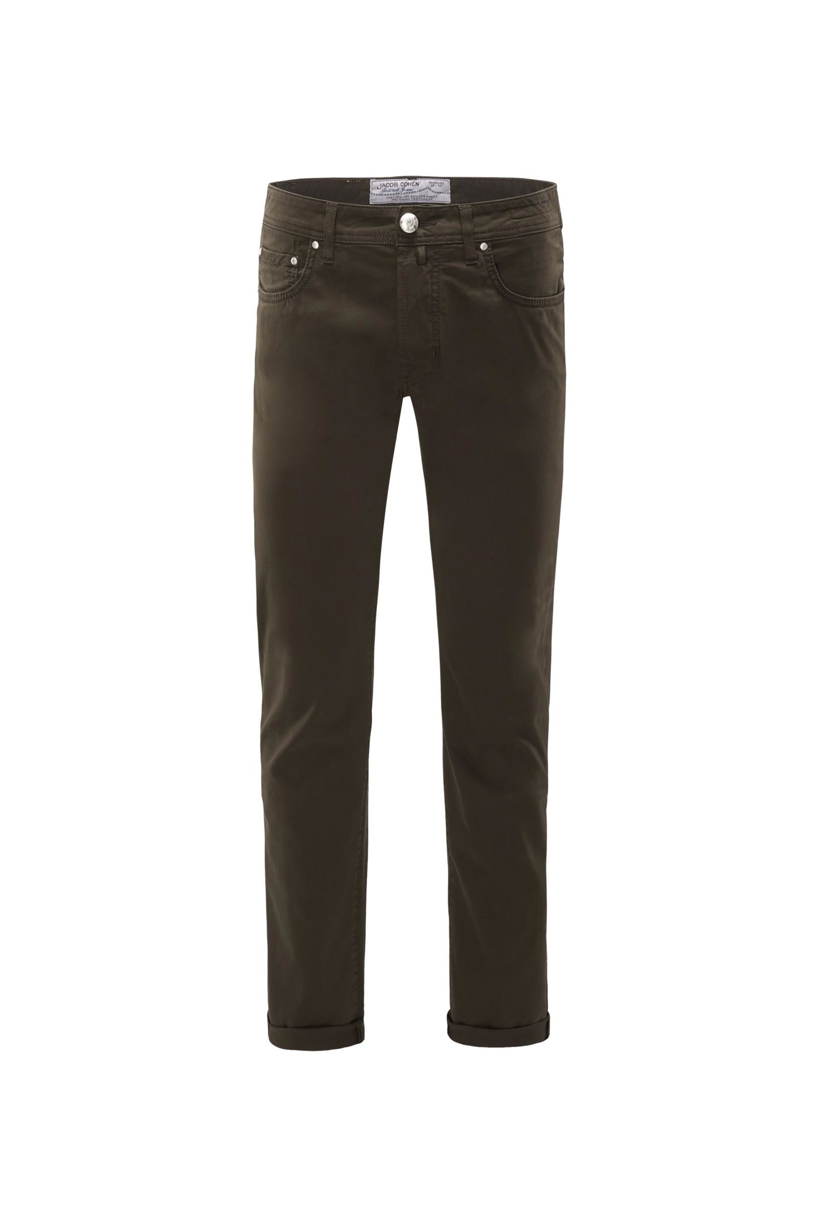 Cotton trousers 'PW688 Comfort Slim Fit' dark brown