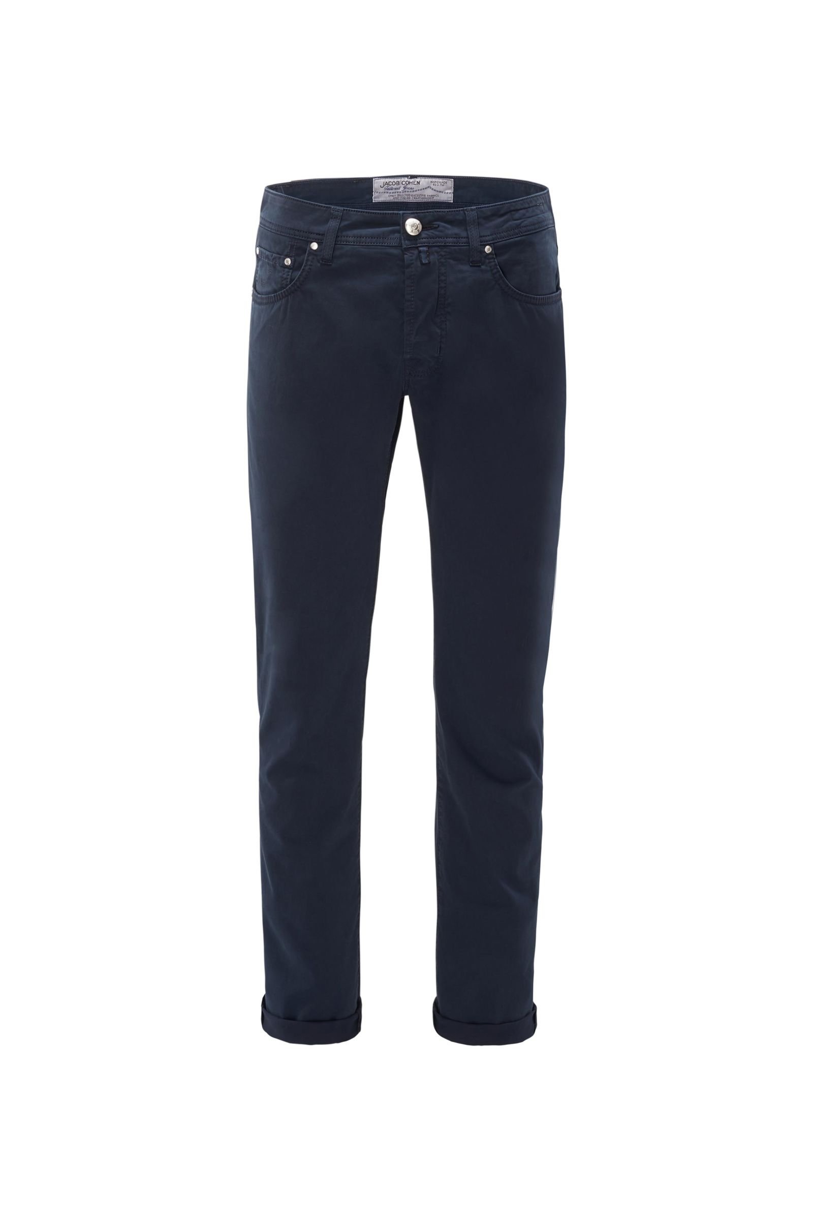 Cotton trousers 'PW688 Comfort Slim Fit' navy