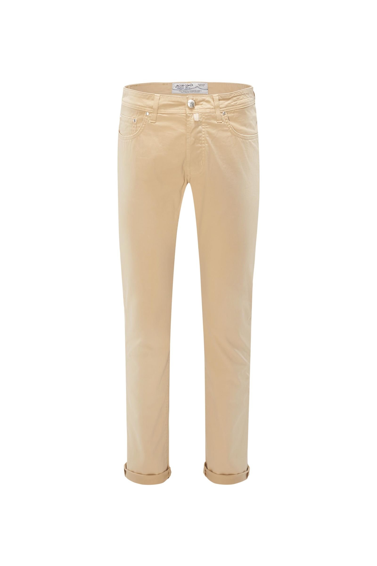Cotton trousers 'PW688 Comfort Slim Fit' beige