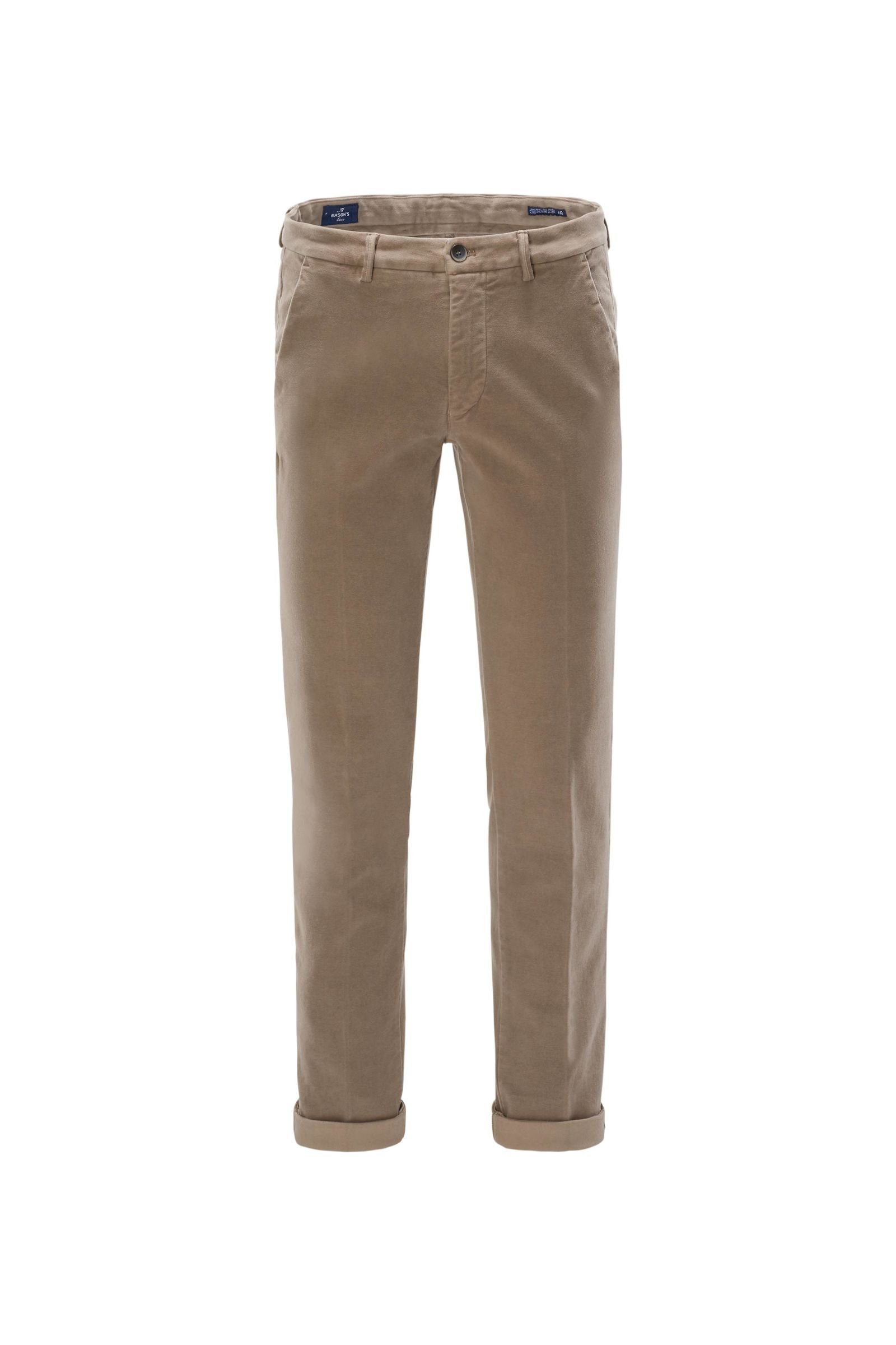 Fustian trousers 'Torino' grey-brown