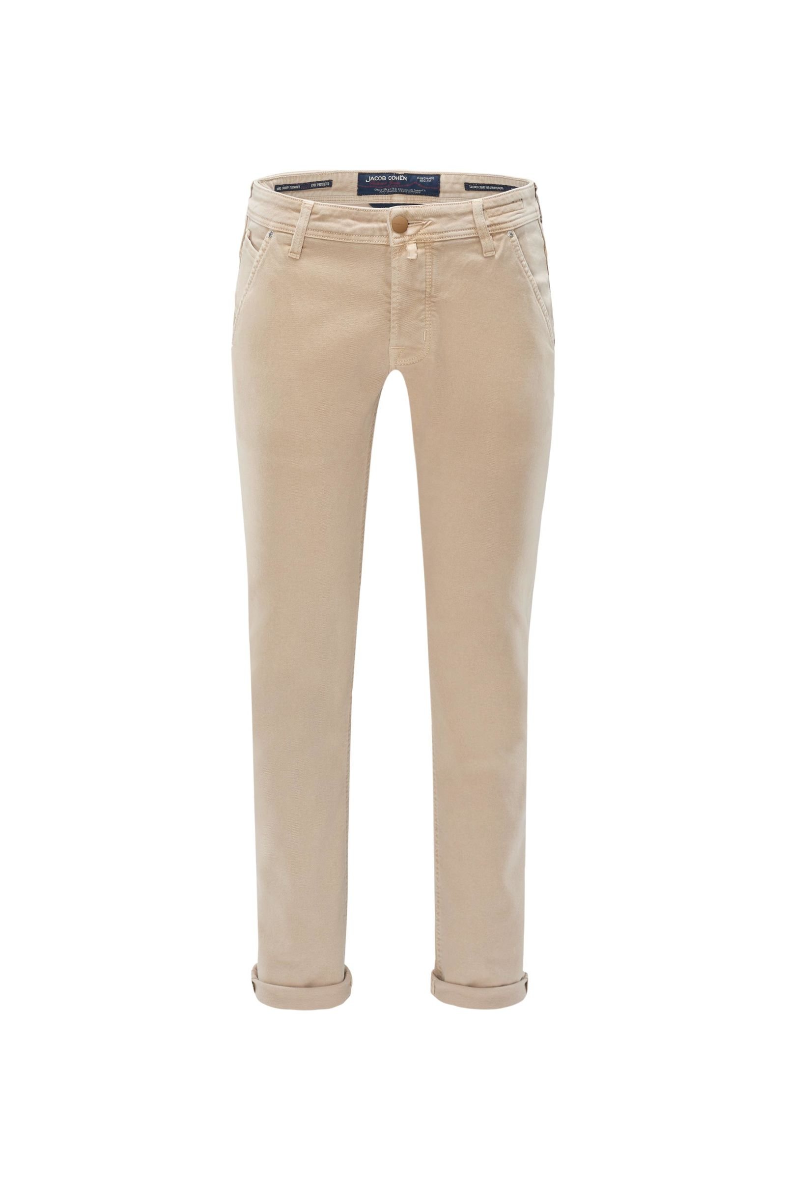 Cotton trousers 'J613 Comfort Vintage Slim Fit' beige