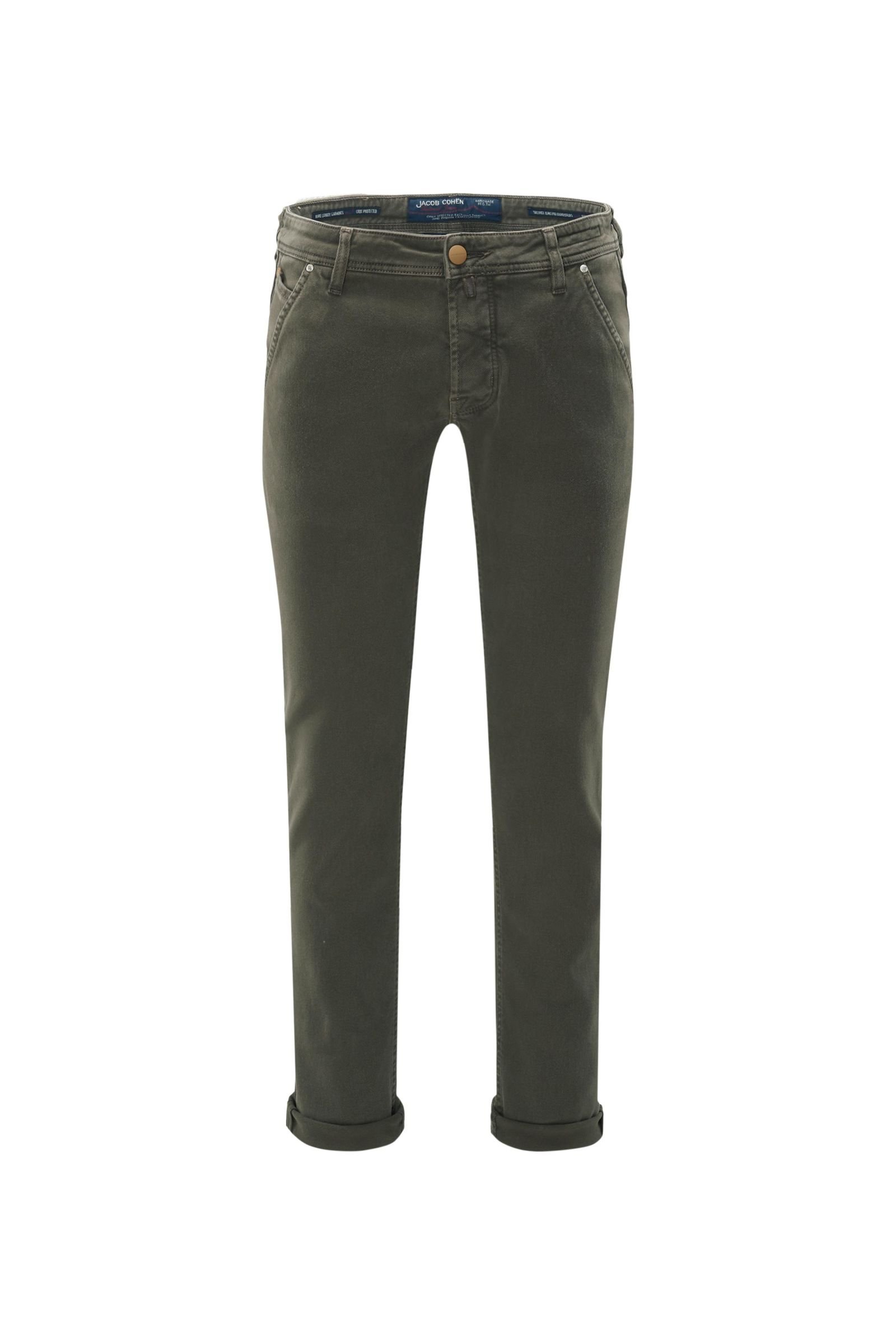 Cotton trousers 'J613 Comfort Vintage Slim Fit' brown