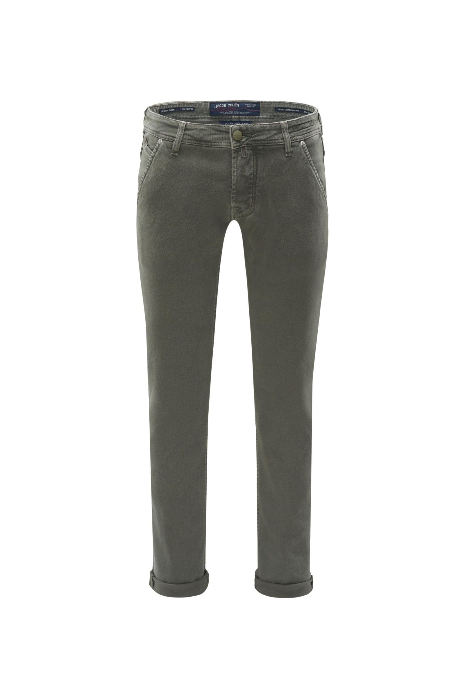 Cotton trousers 'J613 Comfort Vintage Slim Fit' olive