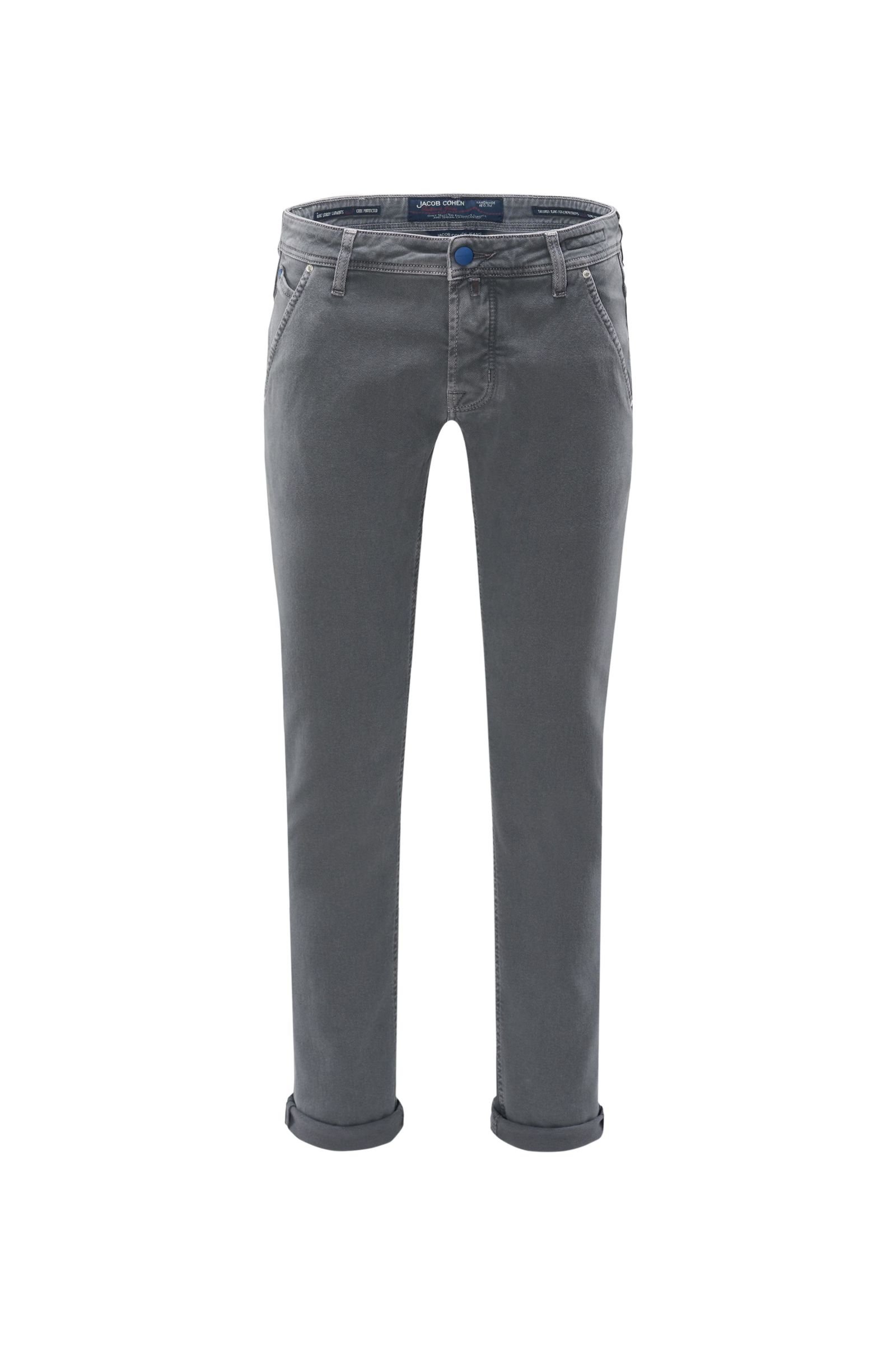 Cotton trousers 'J613 Comfort Vintage Slim Fit' grey