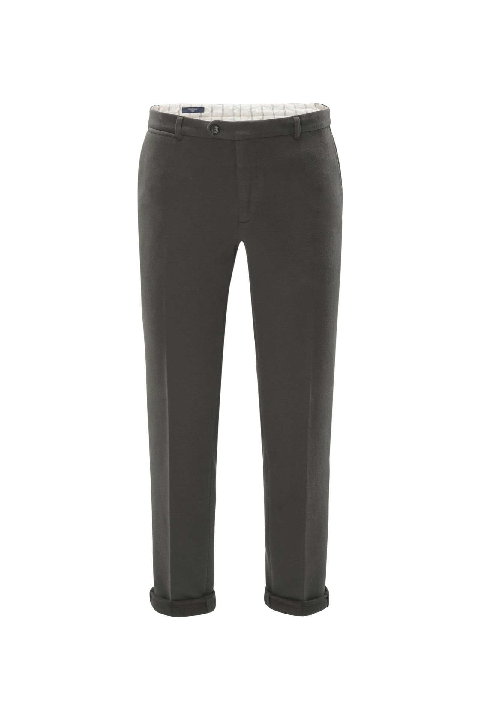 Jersey trousers grey-brown