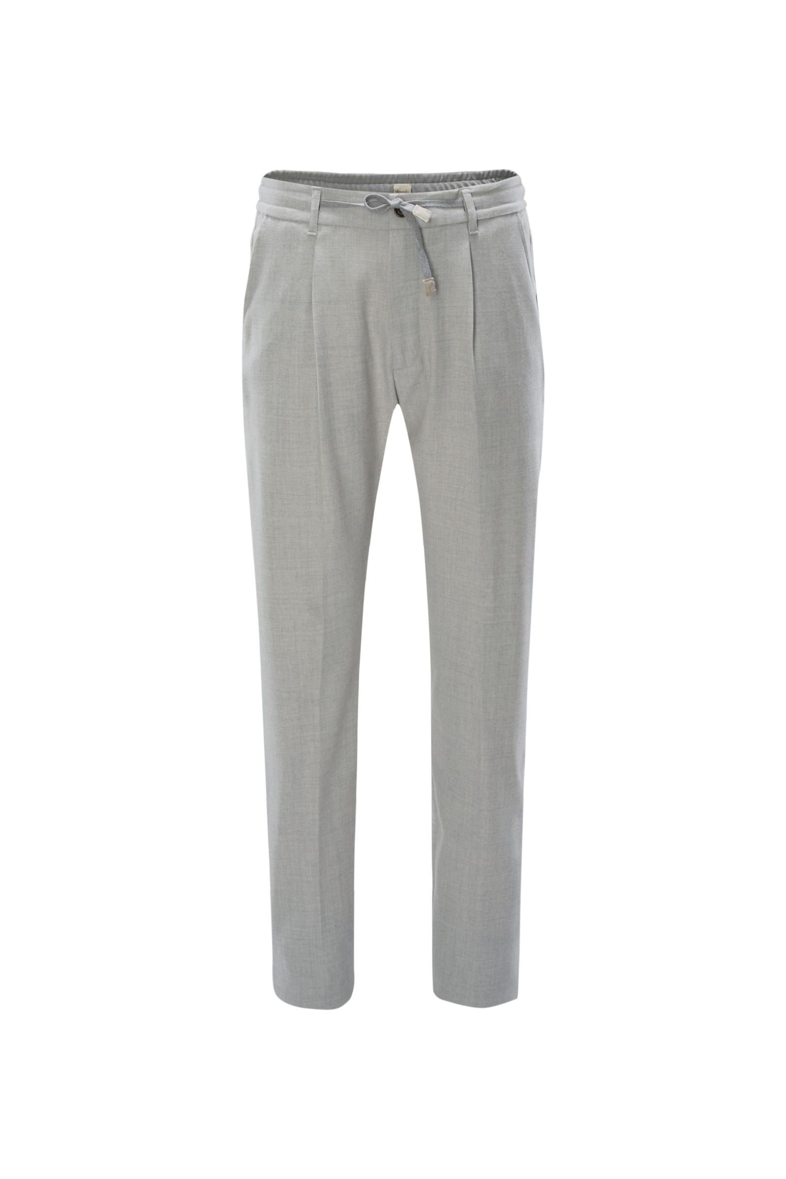 Wool jogger pants light grey