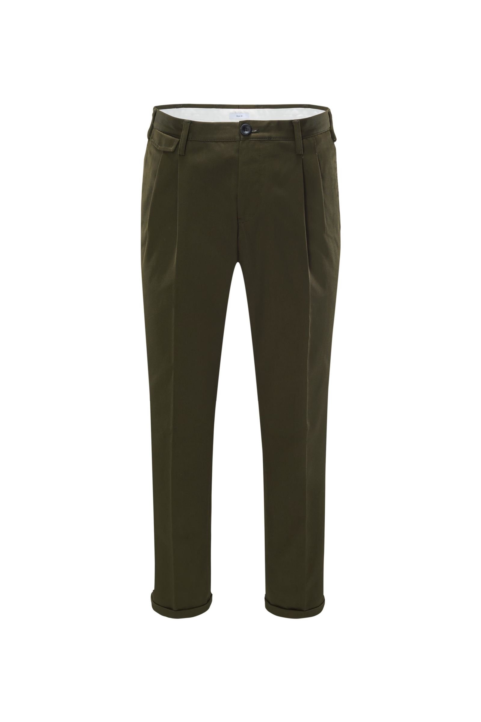 Cotton trousers 'Style 02' dark olive