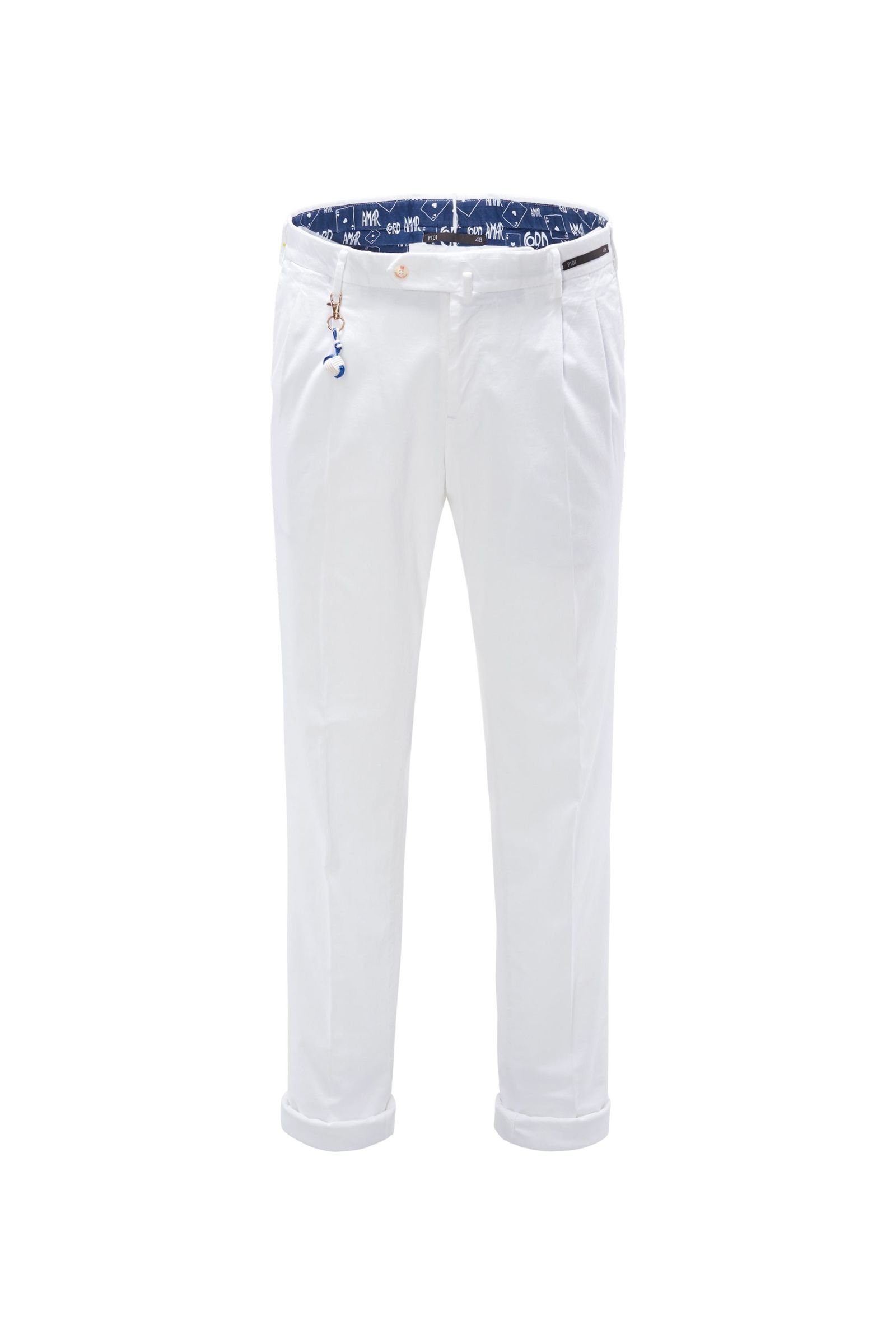 Corduroy trousers 'Sharp Fit' white