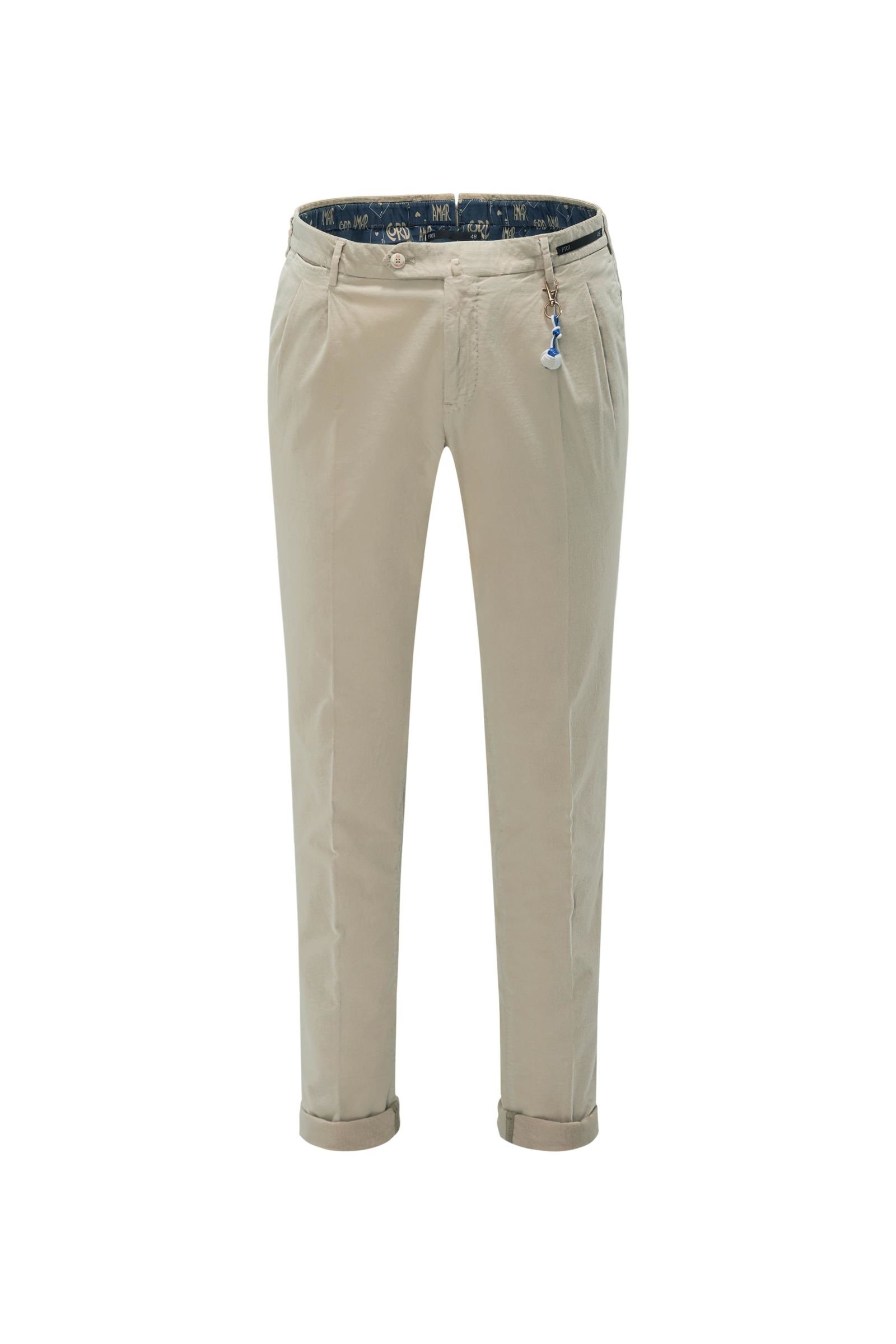 Corduroy trousers 'Sharp Fit' beige