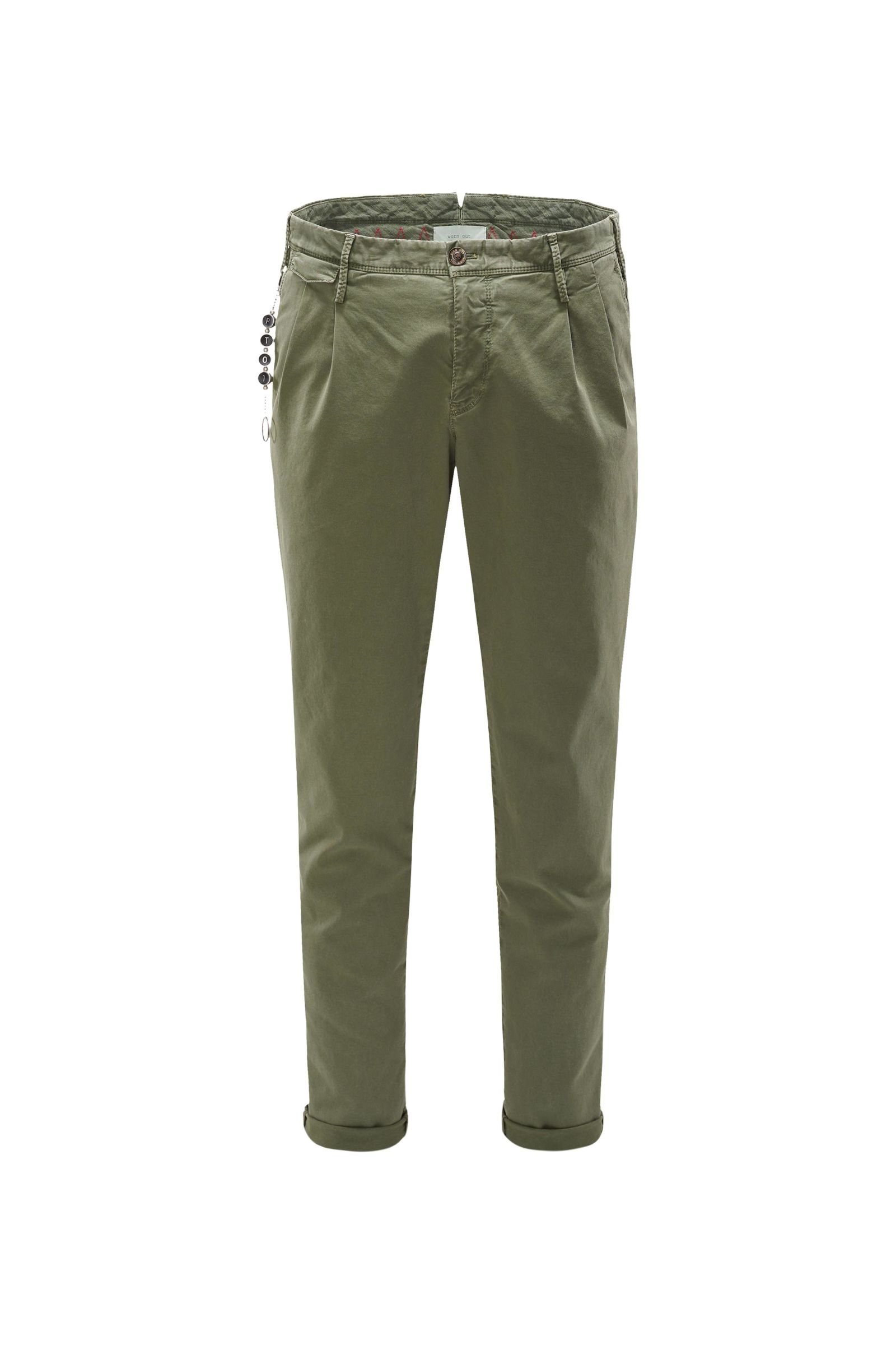 Cotton trousers 'Arial Worn out Elegance' olive