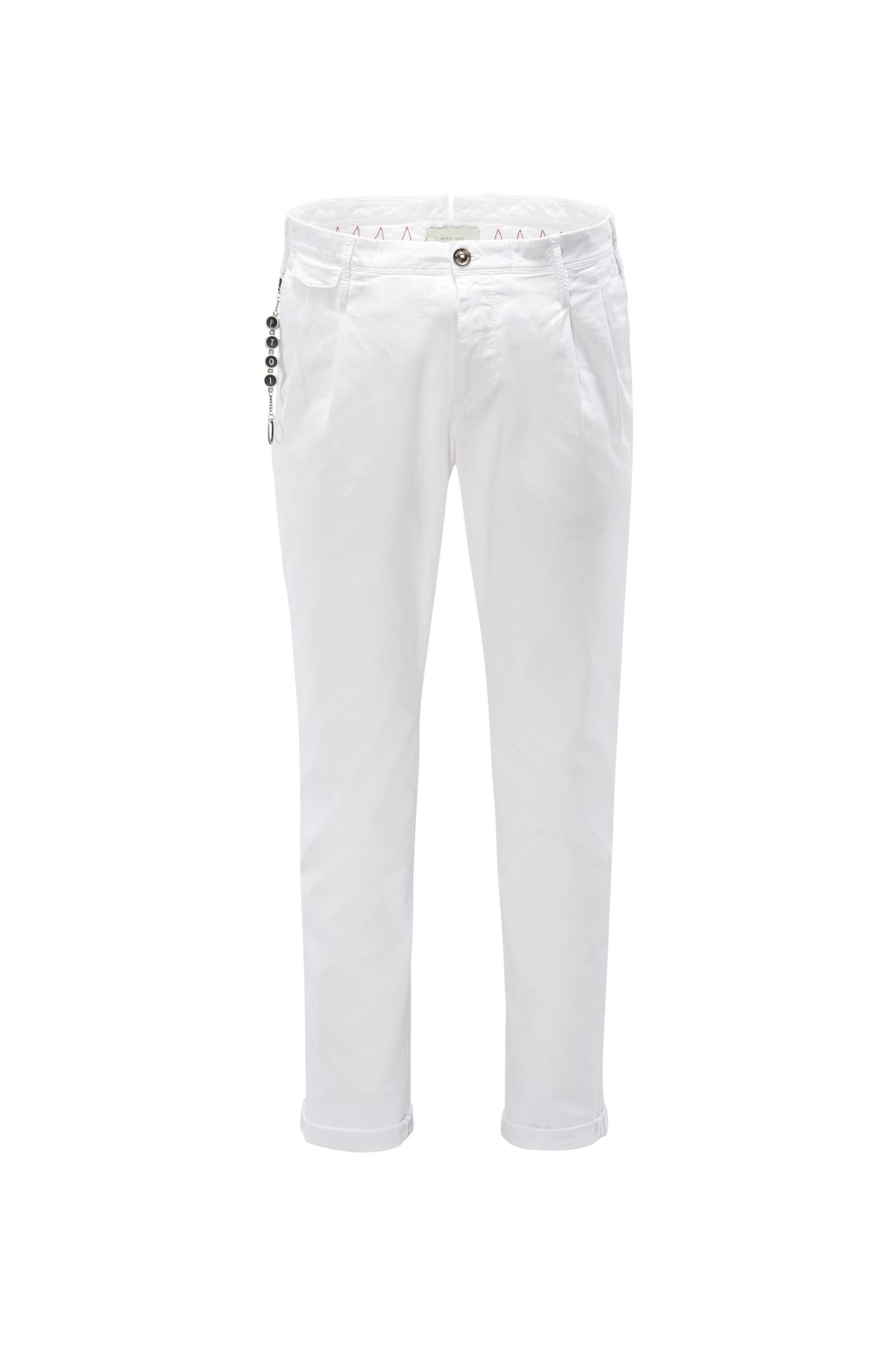 Cotton trousers 'Arial Worn out Elegance' white