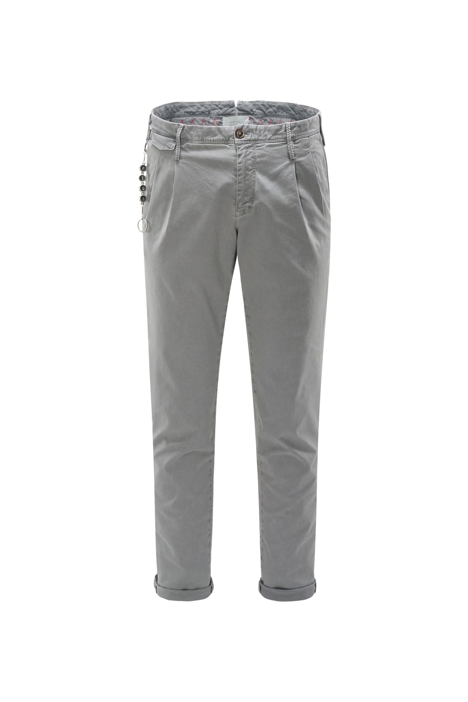 Cotton trousers 'Arial Worn out Elegance' grey