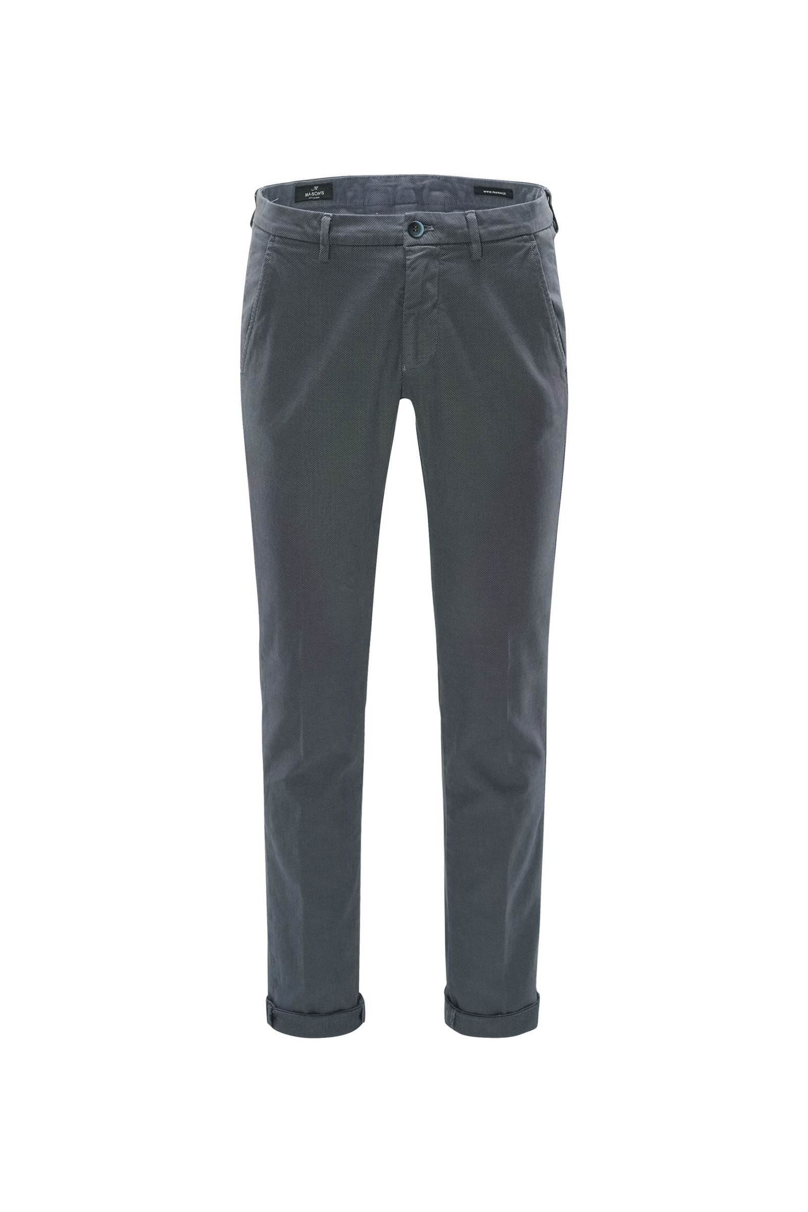 Cotton trousers 'Torino' grey-blue