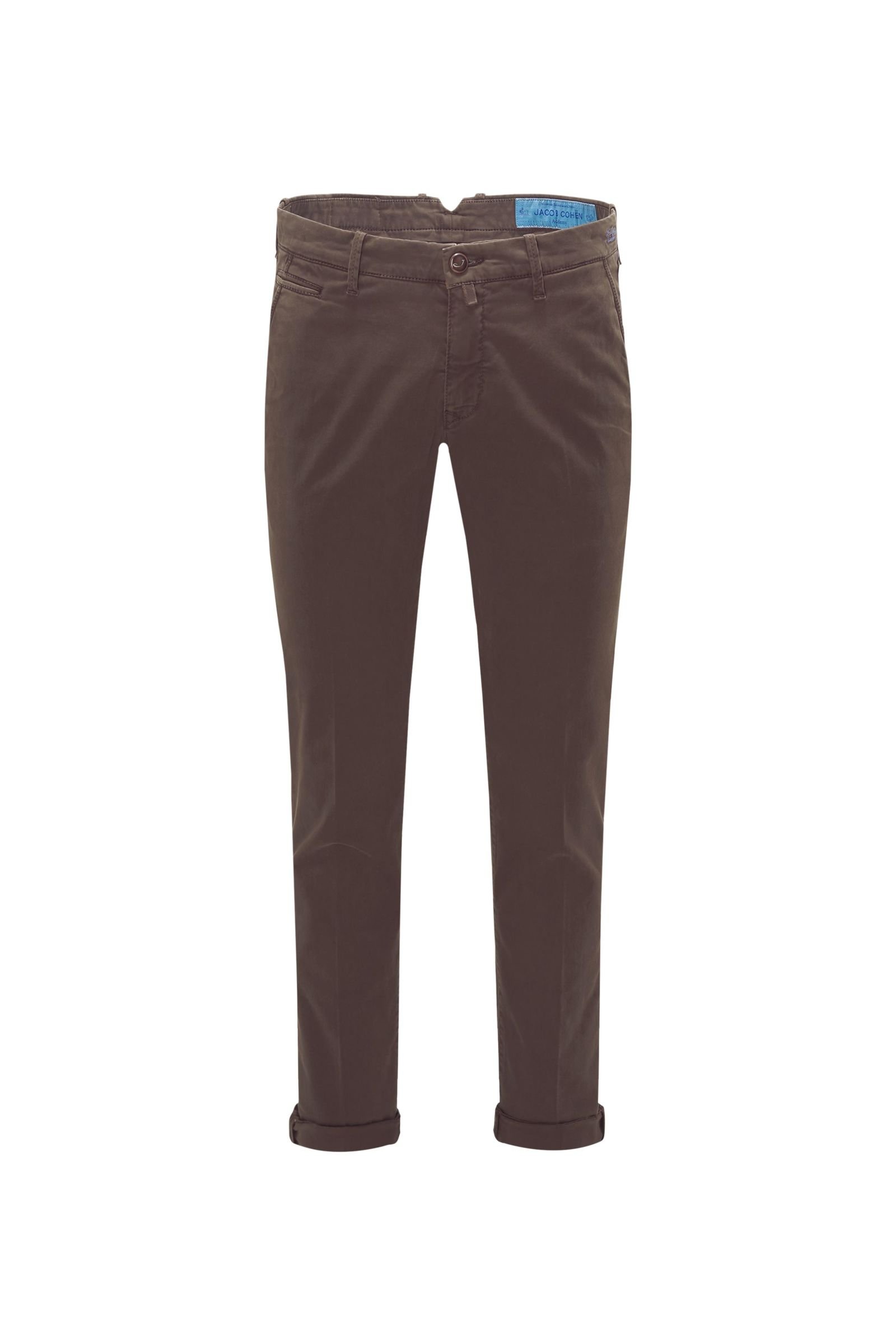 Cotton trousers 'B Comfort Slim Fit' dark brown