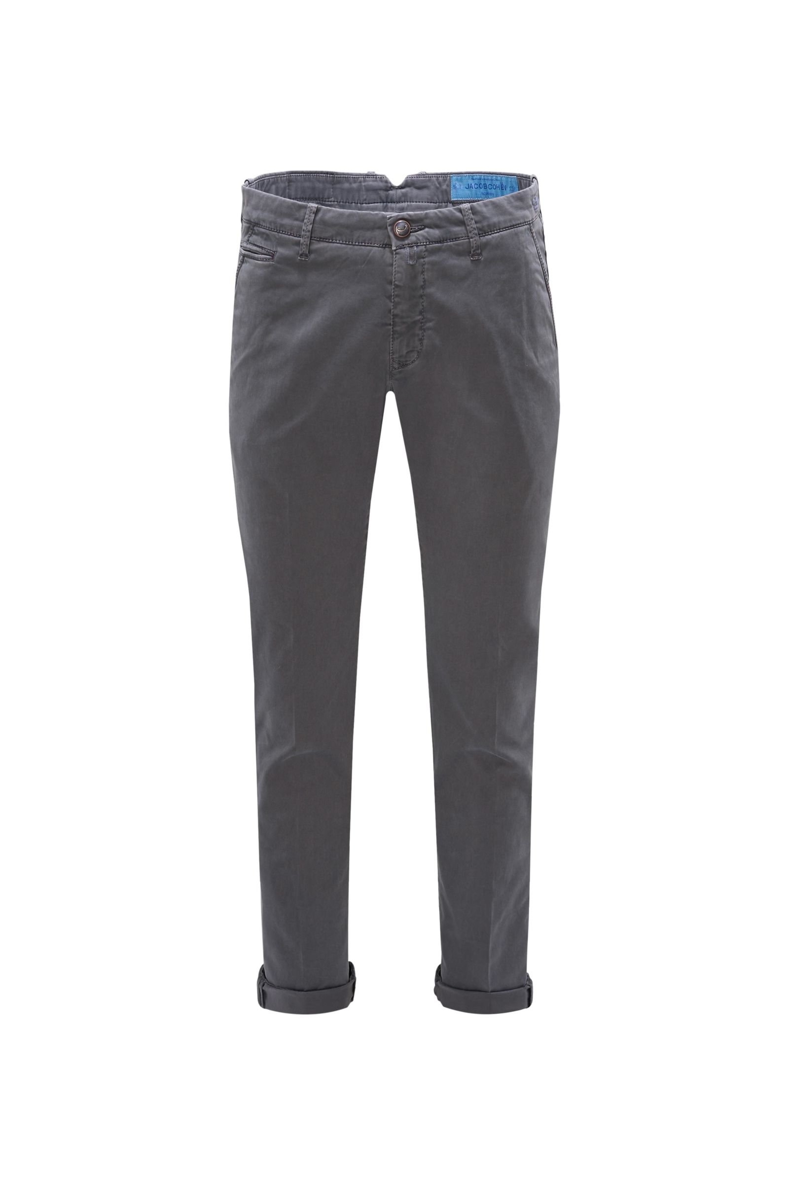 Cotton trousers 'B Comfort Slim Fit' dark grey
