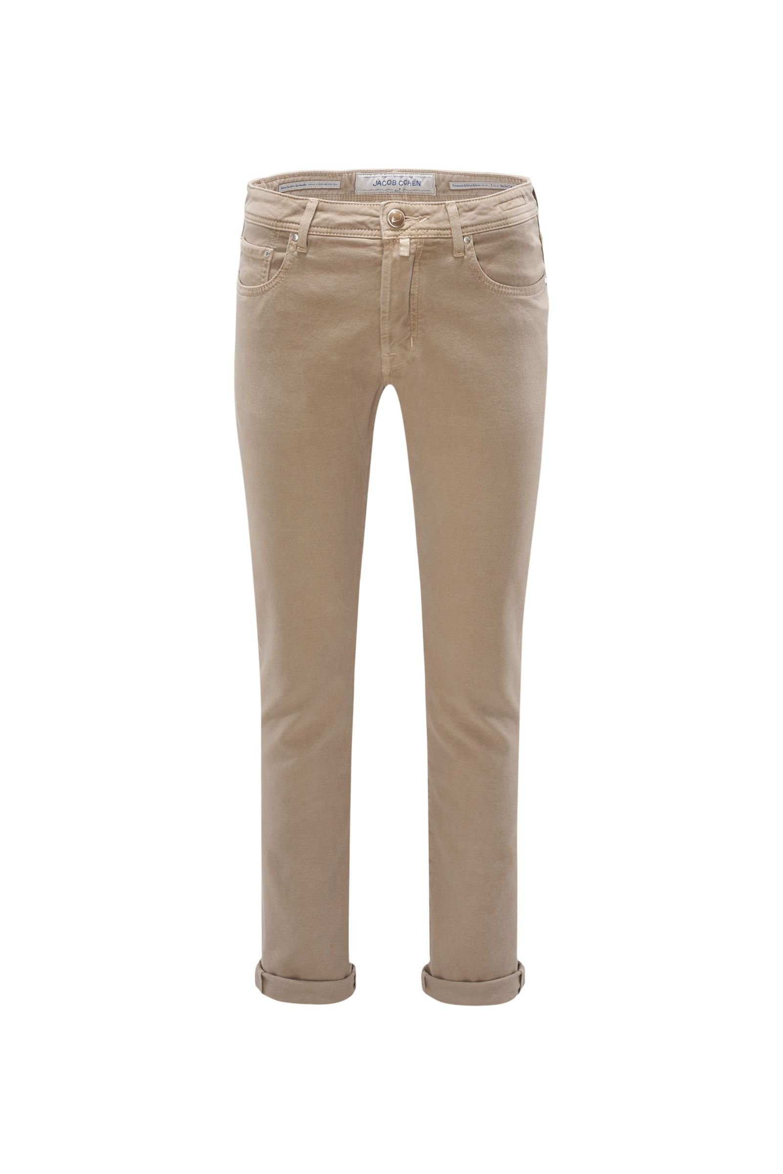 Cotton trousers 'J688 Comfort Slim Fit' light brown