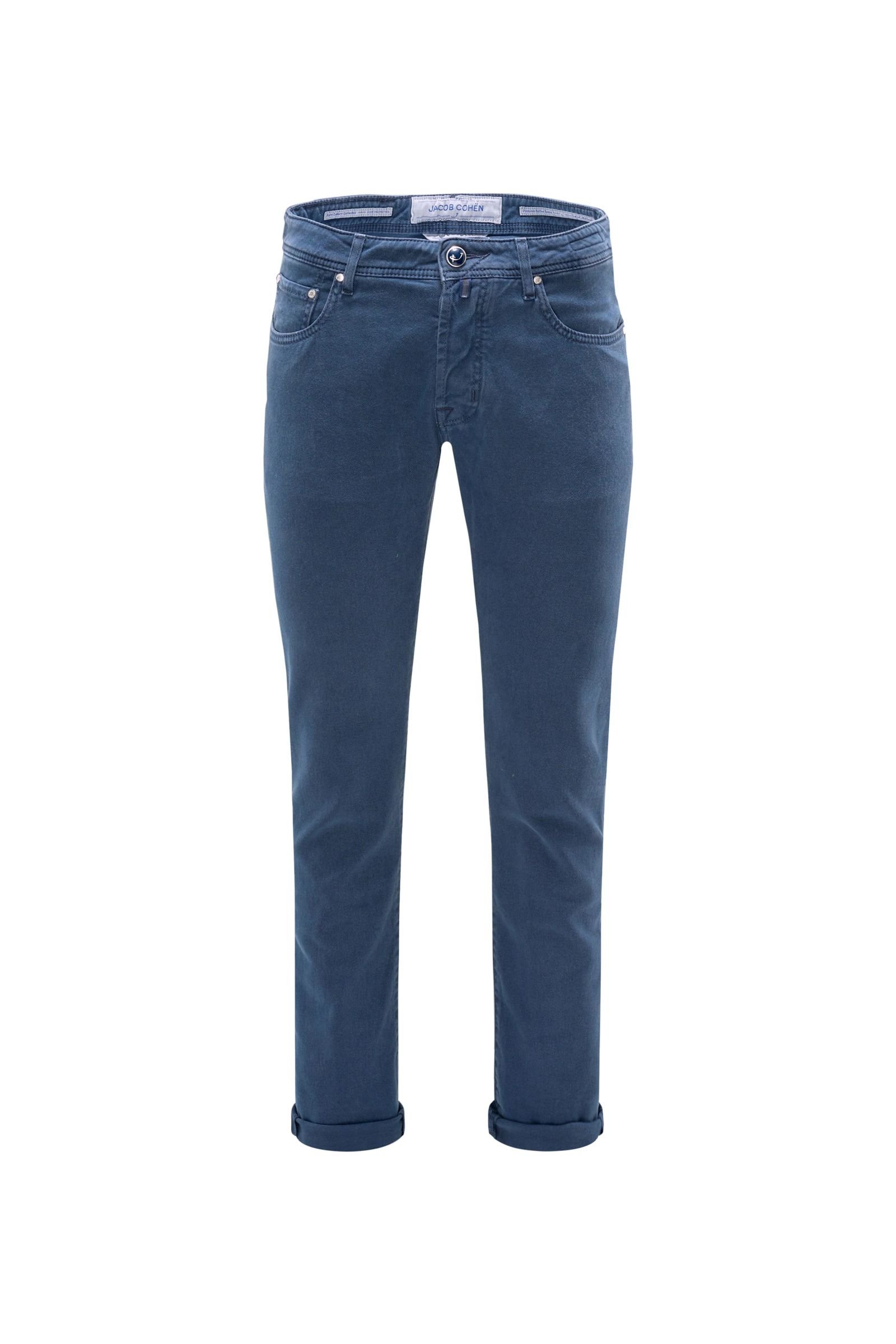 Cotton trousers 'J688 Comfort Slim Fit' navy