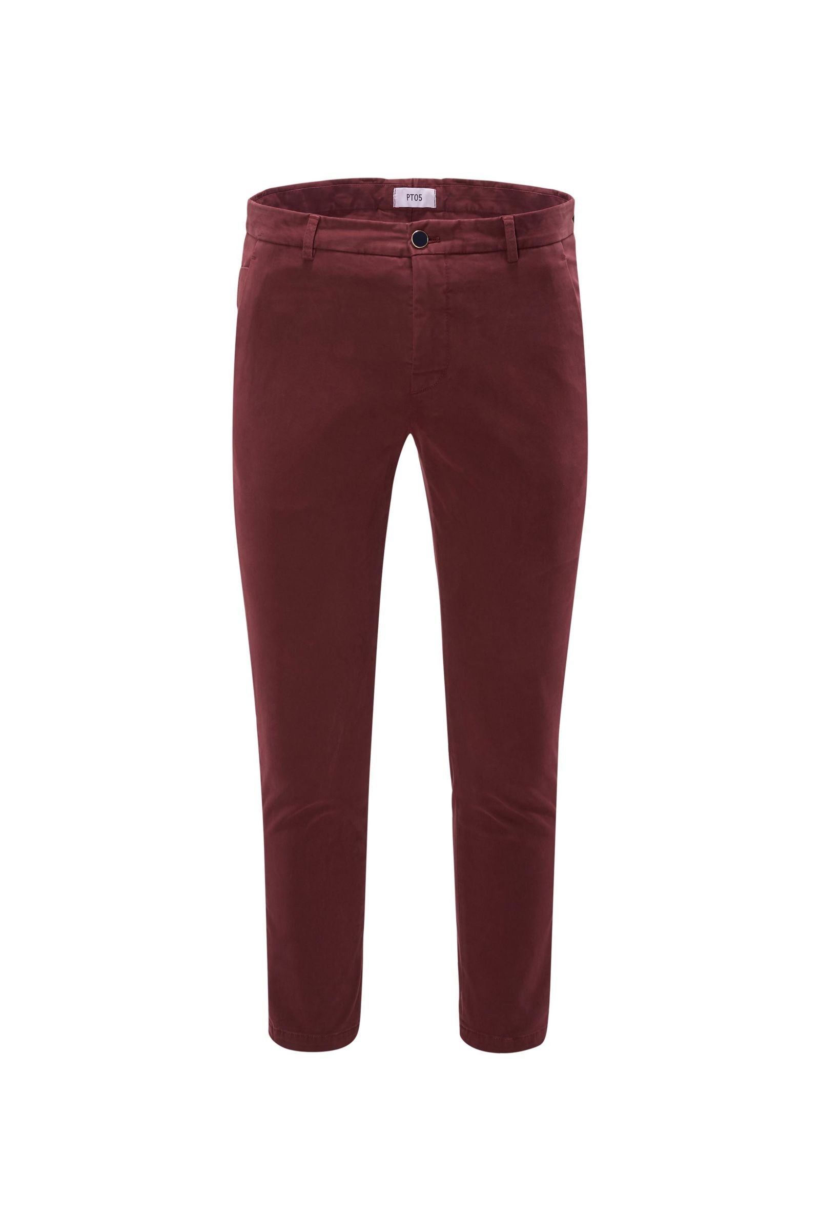 Cotton trousers 'Jungle Shaped Fit' burgundy