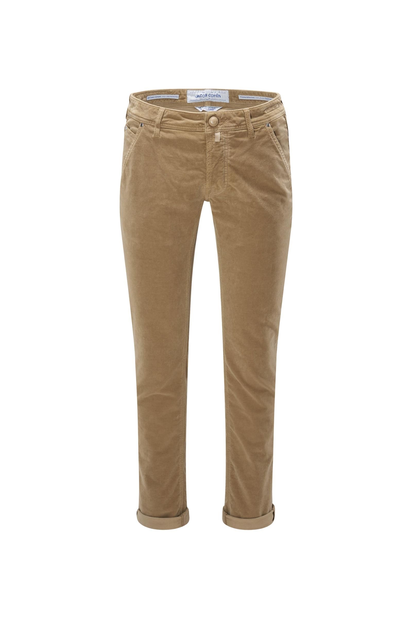 Fustian trousers 'J613 Comfort Slim Fit' light brown