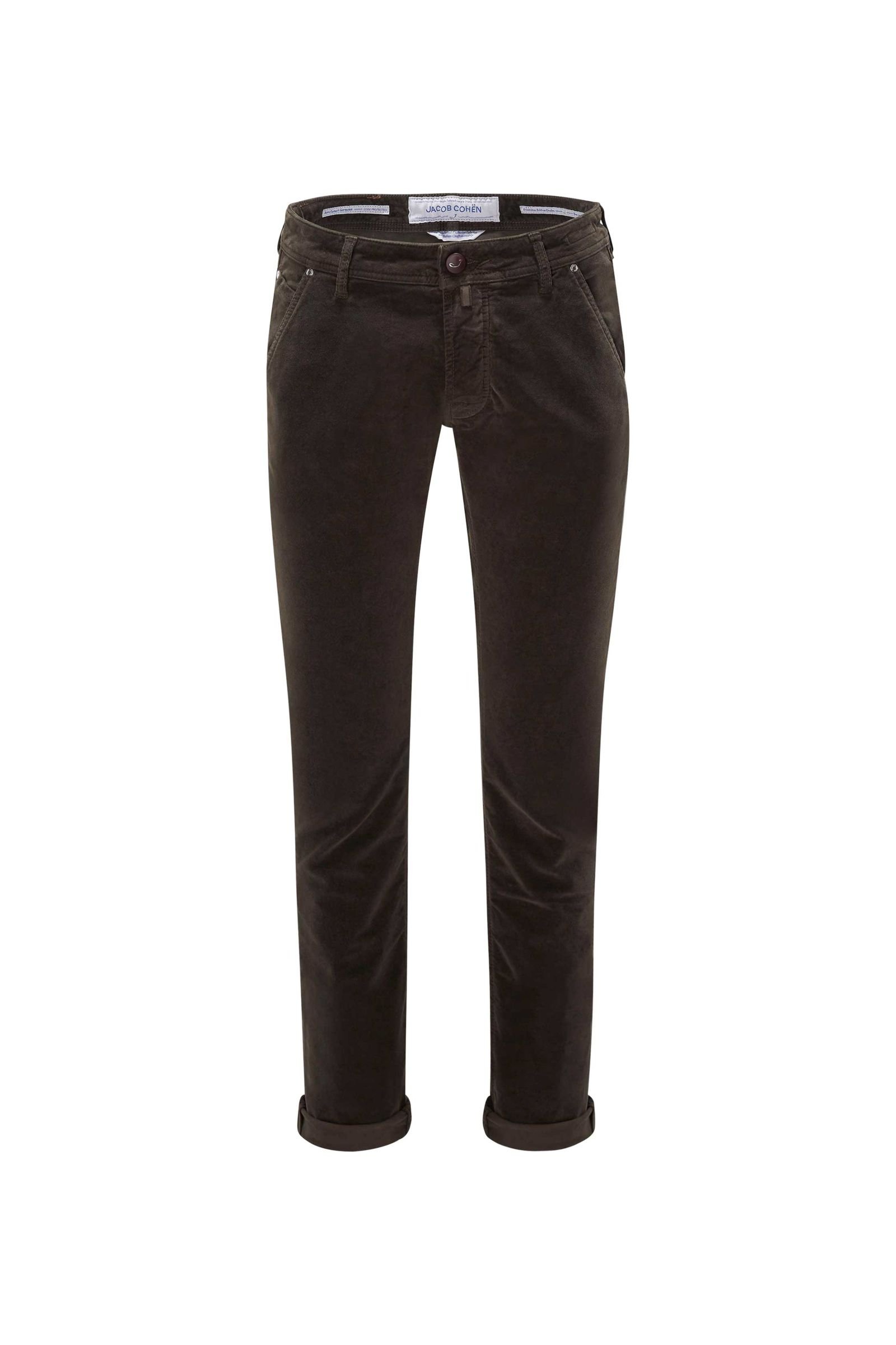 Fustian trousers 'J613 Comfort Slim Fit' dark brown