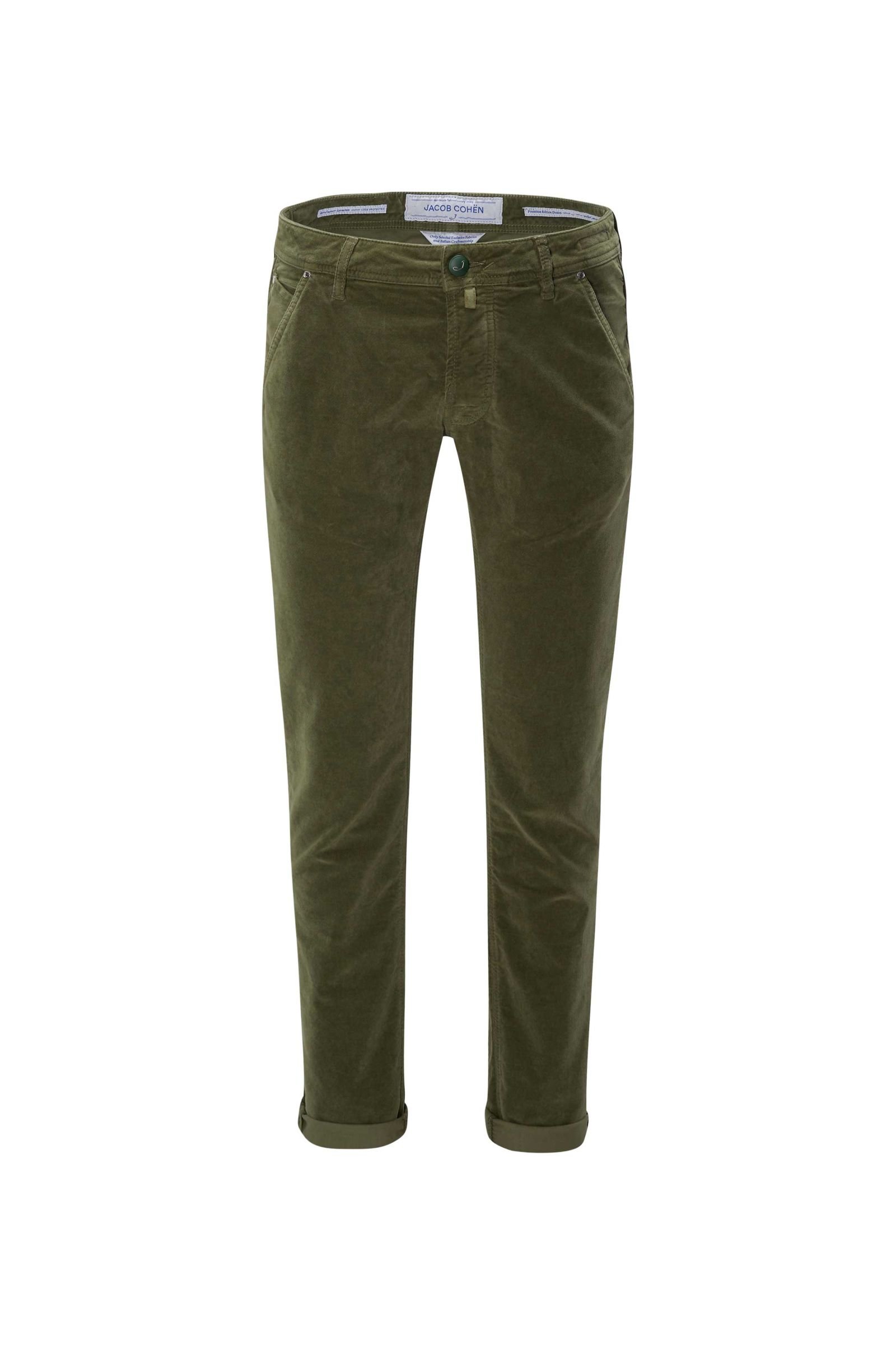 Fustian trousers 'J613 Comfort Slim Fit' olive